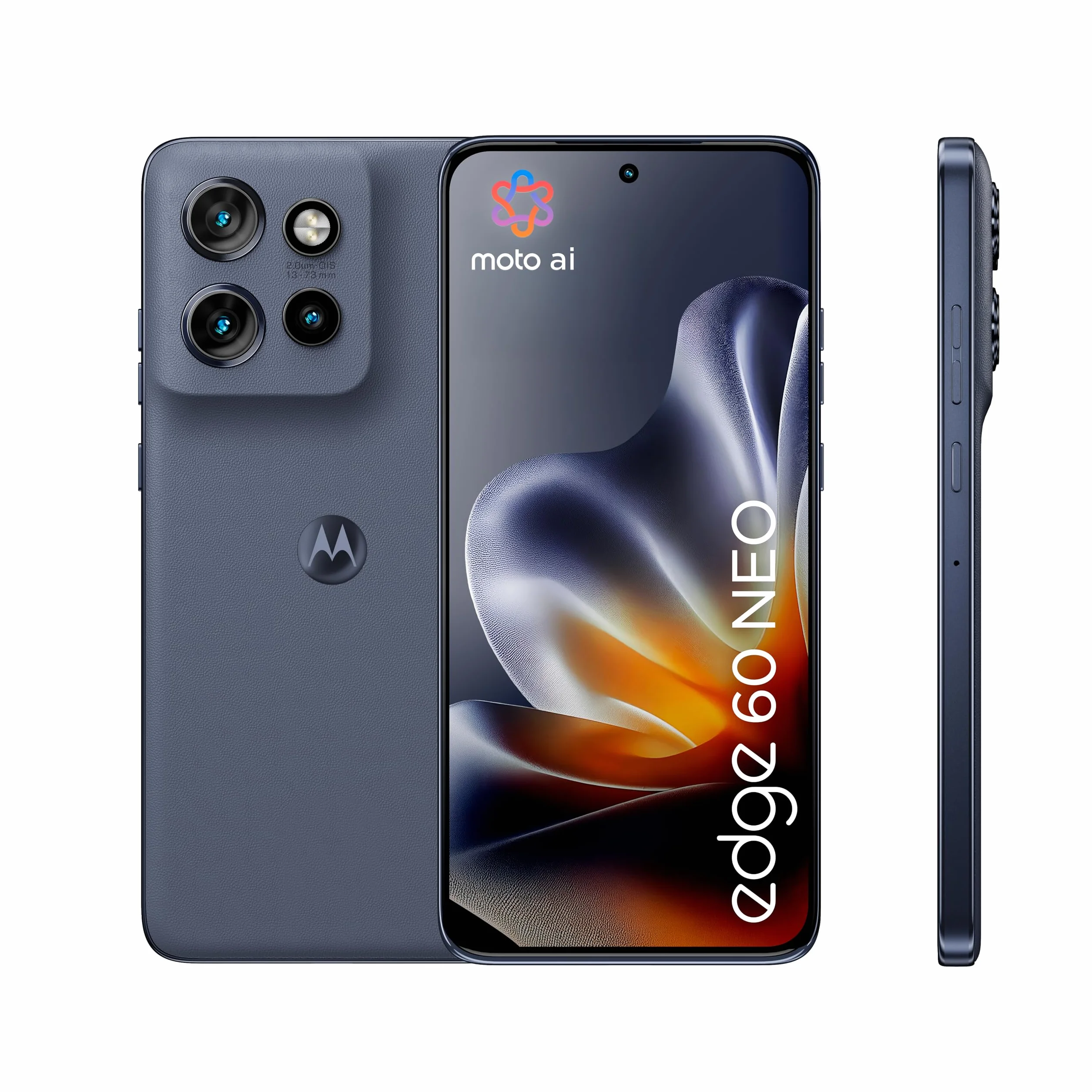 Motorola edge 60 neo con Moto AI (8/256GB, Tripla camera 50MP+13MP+10MP, selfie 32MP, Display 6.36" Super HD 120Hz, MediaTek Dimensity 7400, 5000mAh, TurboPower 68W, Android 15), PANTONE Grisaille