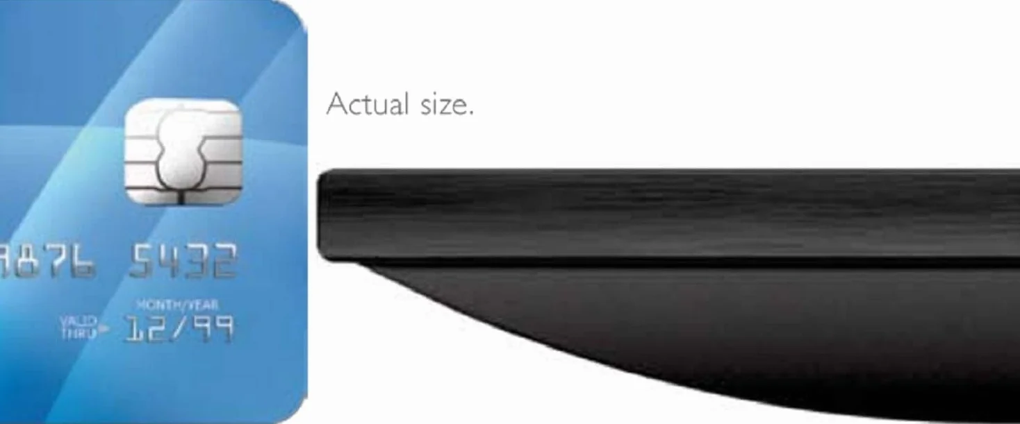 KEF T301 Lautsprecher Schwarz Paar|Ultra Flach| 3,5cm tief|10-150W|HiFi|Heimkino|TV