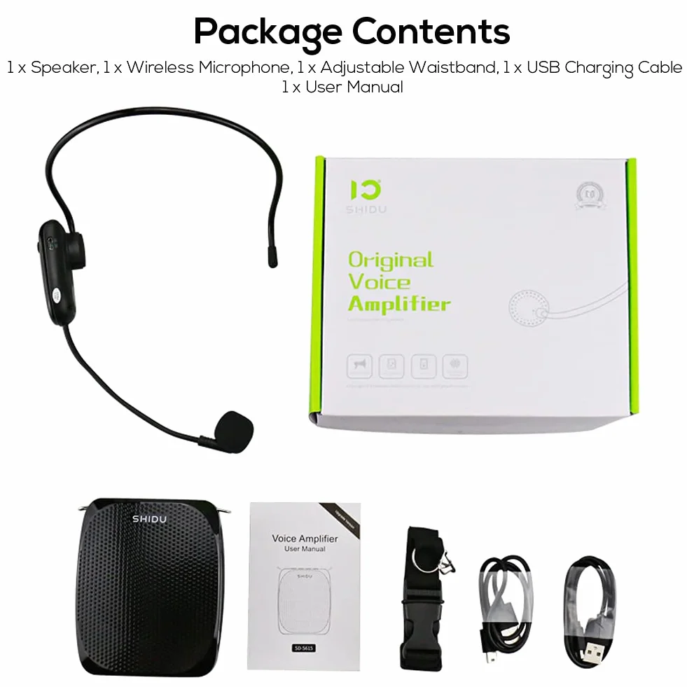 Amplificatore vocale senza fili portatile, mini altoparlante cassa con microfono auricolare ricaricabile amplificatore di voce pa sistema microfono per insegnanti, guide turistiche, allenatori,scuola