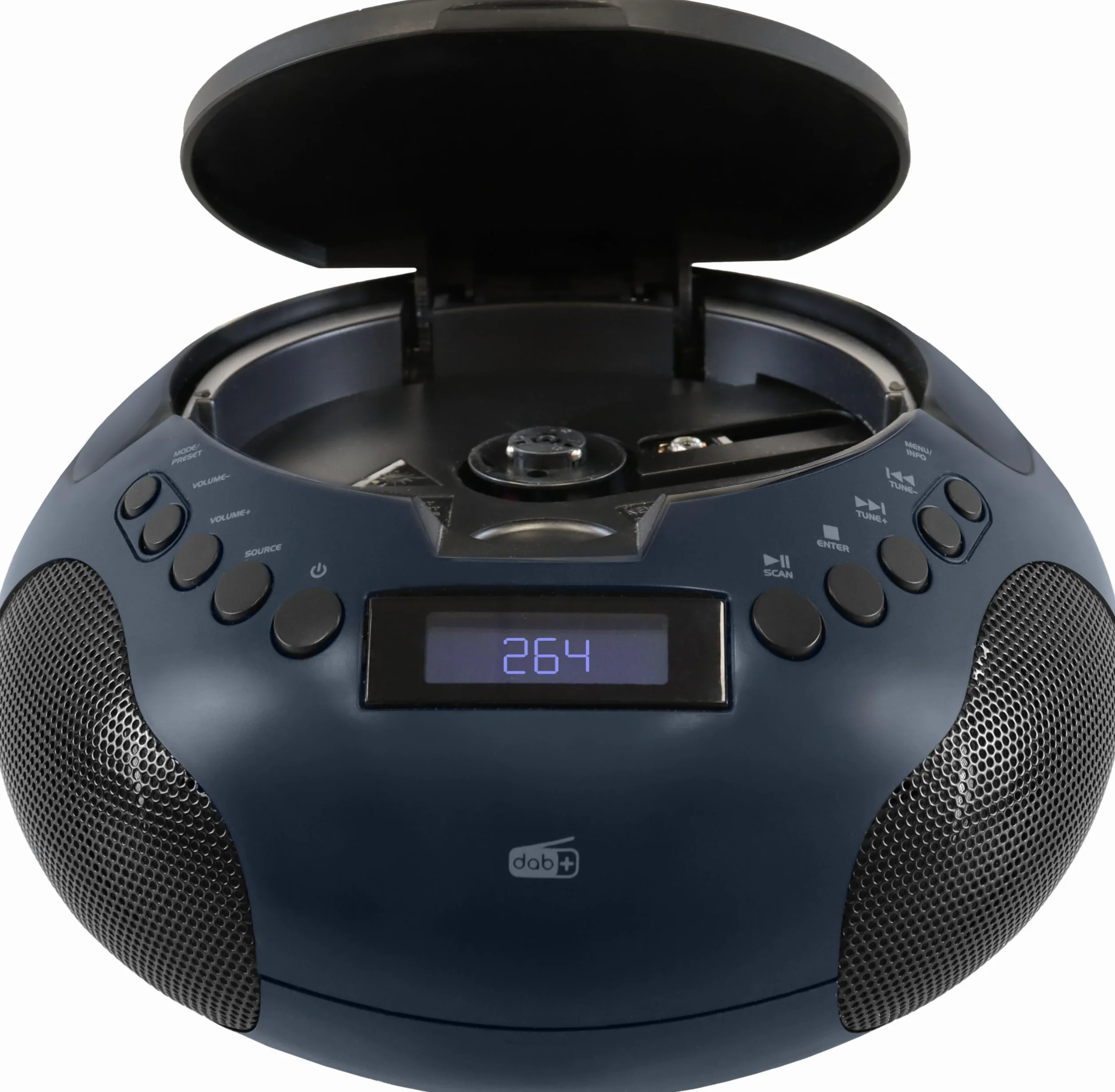 Majestic AH 264 DAB - Boom Box Portatile con Lettore CD, Radio DAB e FM, Ingresso AUX-IN, Nero