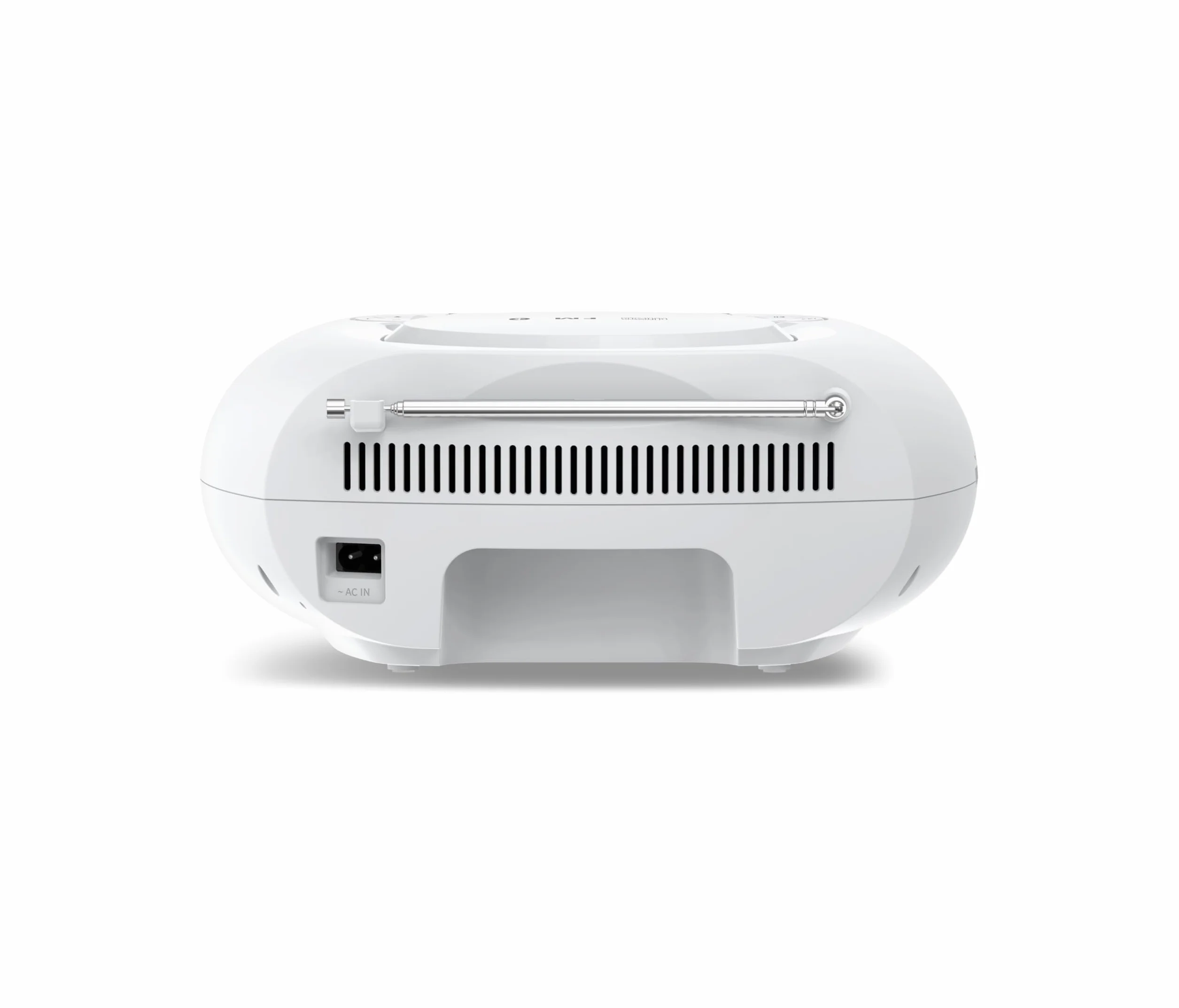 Philips TAZ2000 CD Soundmachine portatile CD con Radio FM, Bluetooth 6.0, Riproduzione USB, Ingresso audio, Boost bassi dinamici, Altoparlanti stereo 6W, CA/Batteria, Maniglia – Argento