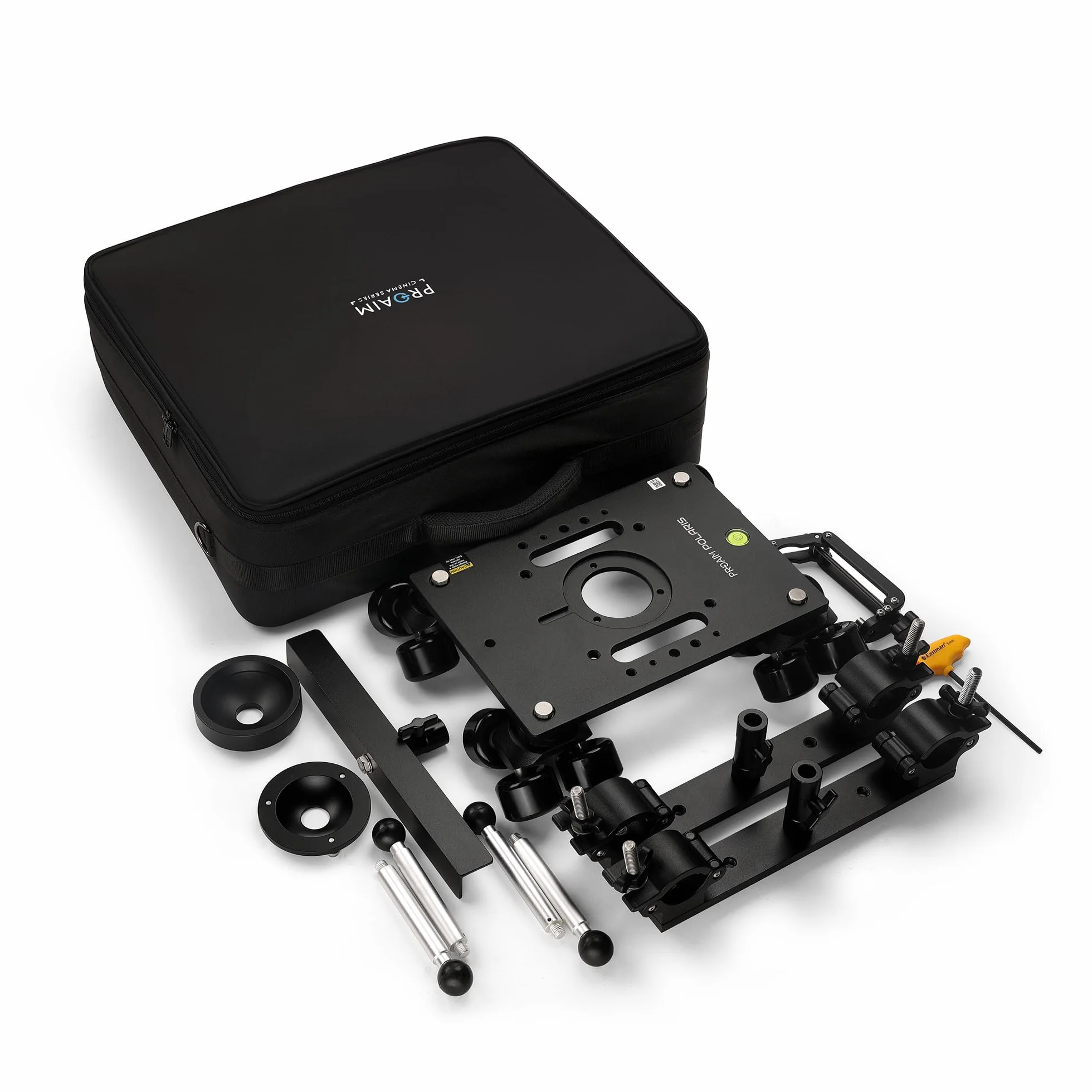 Carrello PROAIM per Polaris con estremità universali e supporto centrale. Supporta 200 kg. Include adattatori per ciotola da 75 e 100 mm.Diametro binario di binario: 1,5"-1,98". (DL-PLRS-BG)