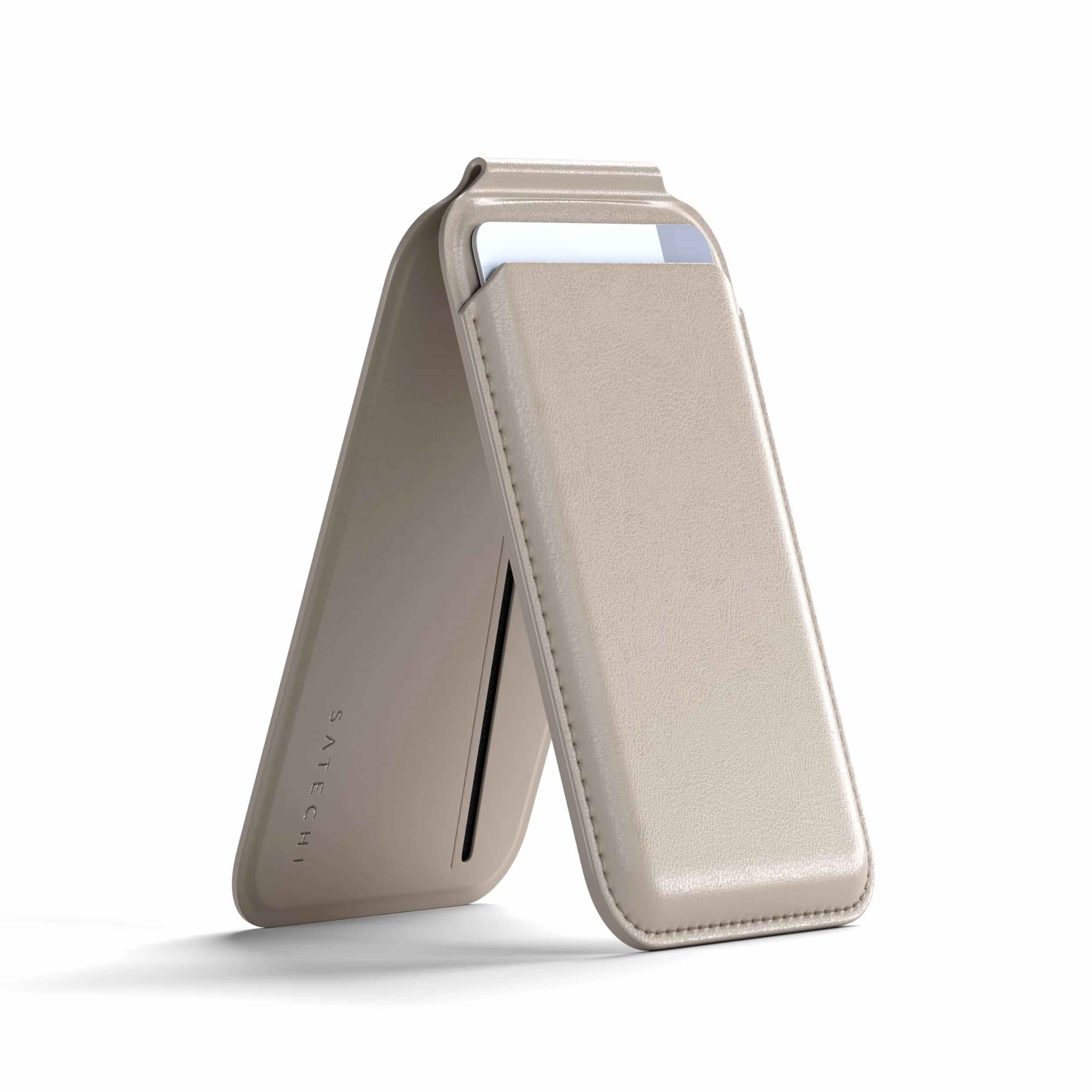 Satechi Portafoglio MagSafe e Supporto per iPhone, Portacarte Magnetico con NFC e 4 Slot per Carte – Materiale Premium (PU) Tupe