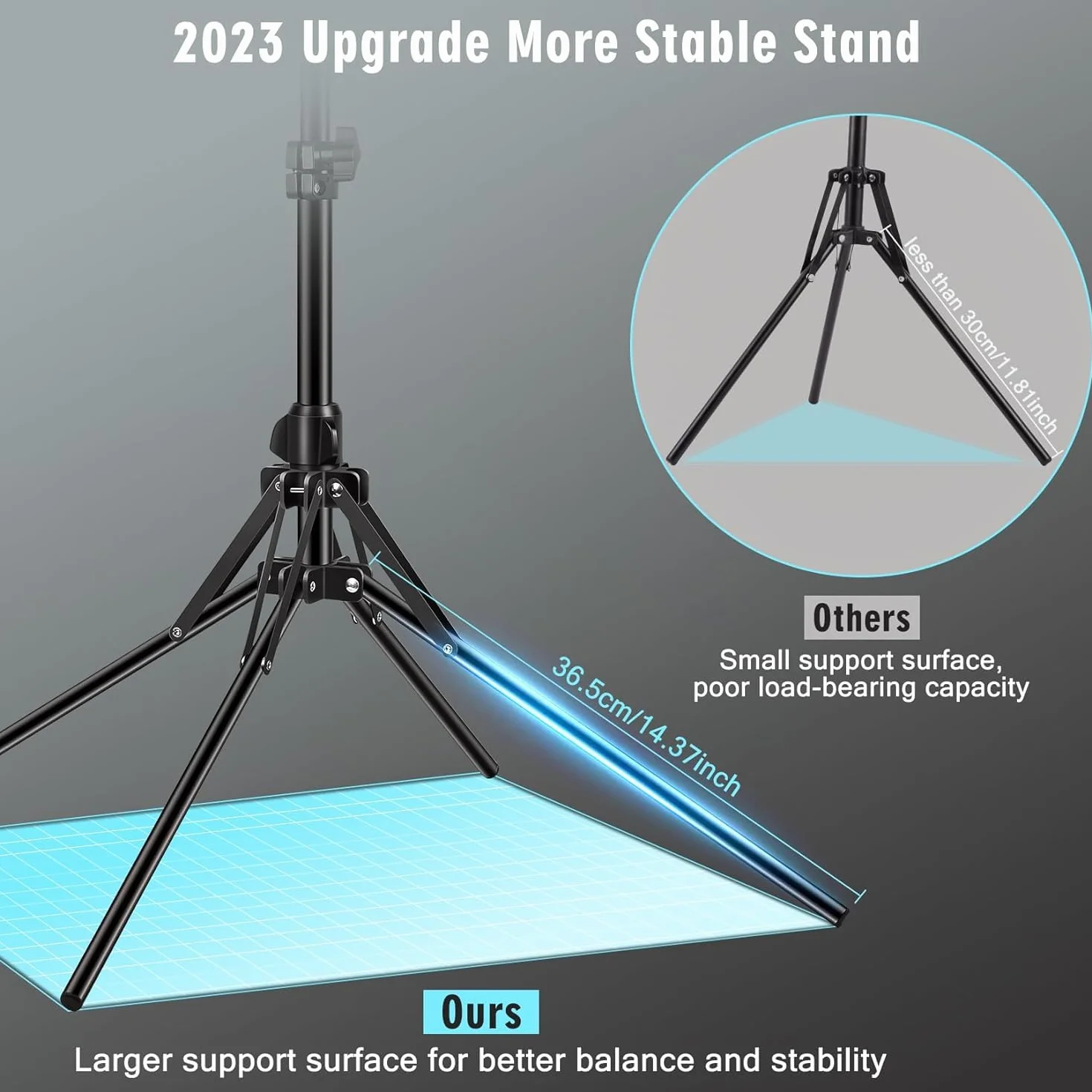 11.5" Ring Light Professionale, Luce per Foto con Grande Treppiede, Luce ad Anello LED con Treppiede per Video Selfie, Lampada Ring Light per Telefono Smartphone makeup