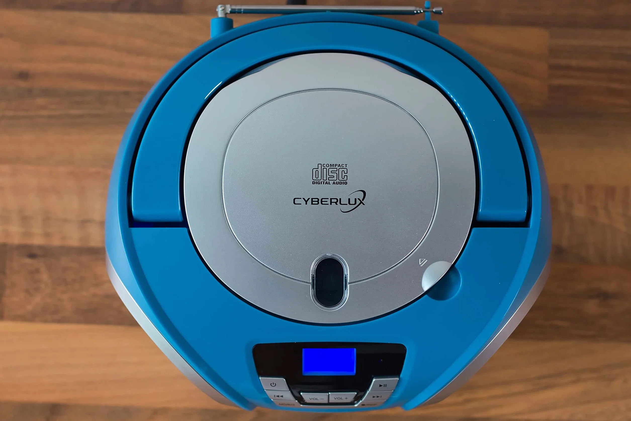 Lettore CD Portatile Con Illuminazione a LED, Radio Stereo FM, USB, MP3, Ingresso Cuffie e Aux In - Impianto Stereo Per Bambini