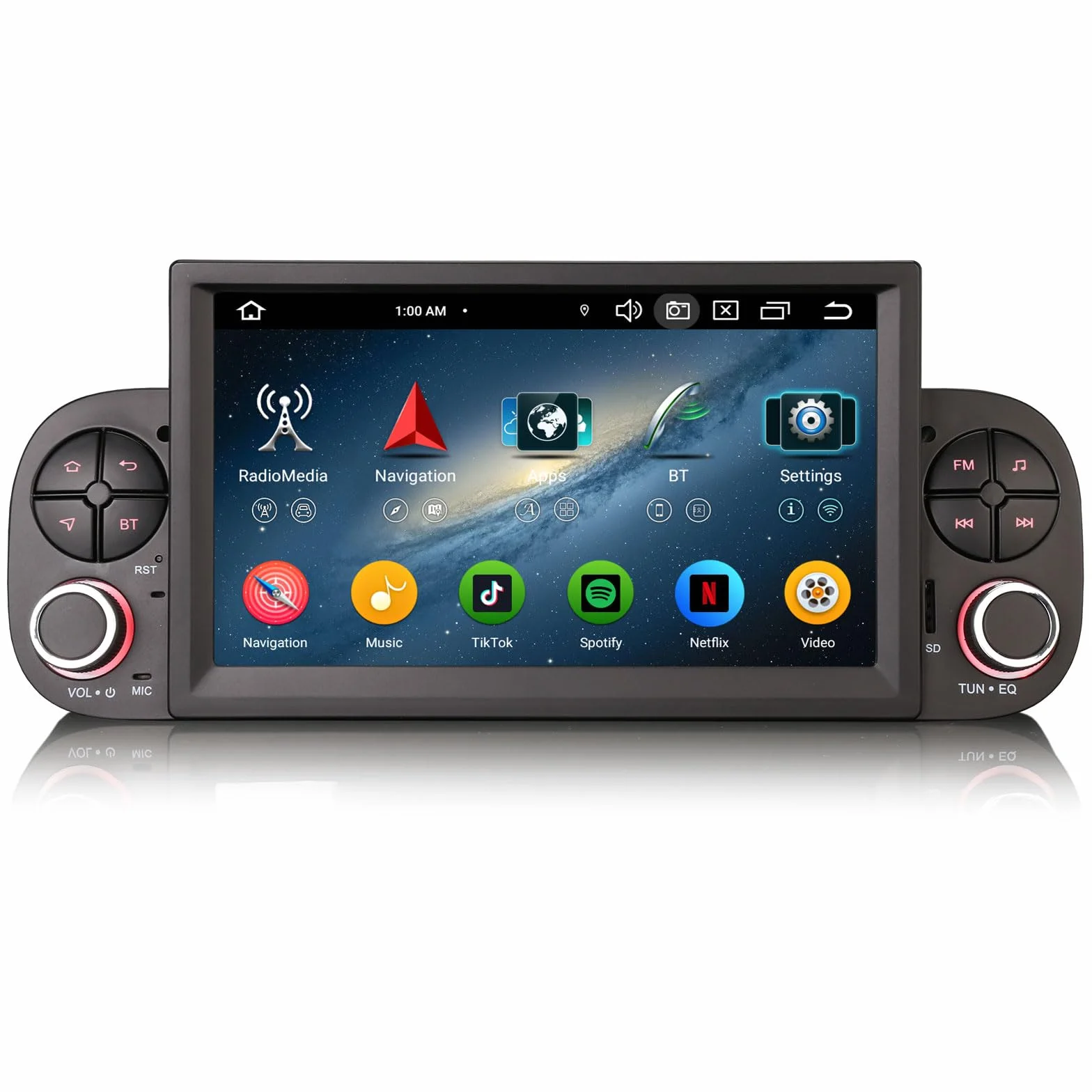 8-Core 4GB RAM+64GB ROM Android 14 Autoradio per Fiat Panda 2013-2020 con 7" Schermo Carplay Senza fili Android Auto Bluetooth 5.0 GPS WiFi 4G LTE Canbus DAB+ RDS FM DSP USB