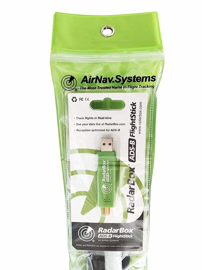 Antenna esterna AirNav ADS-B 1090 MHz con connettore SMA e pacchetto RadarBox FlightStick