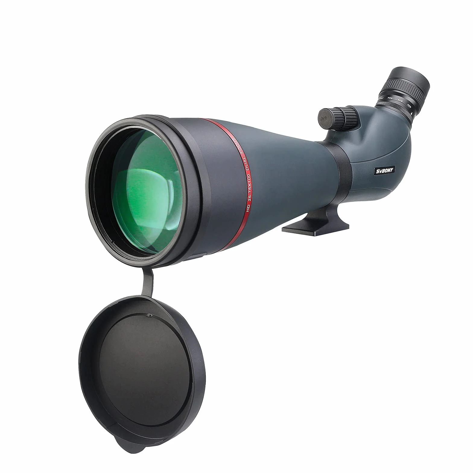 Svbony SV406 Spotting Scope 25-75x100, Prisma con Rivestimento Porro FMC a Doppia Messa a Fuoco, Cannocchiali Angolati Impermeabili HD per Astronomia Luna Birdwatching Scenario della Fauna Selvatica