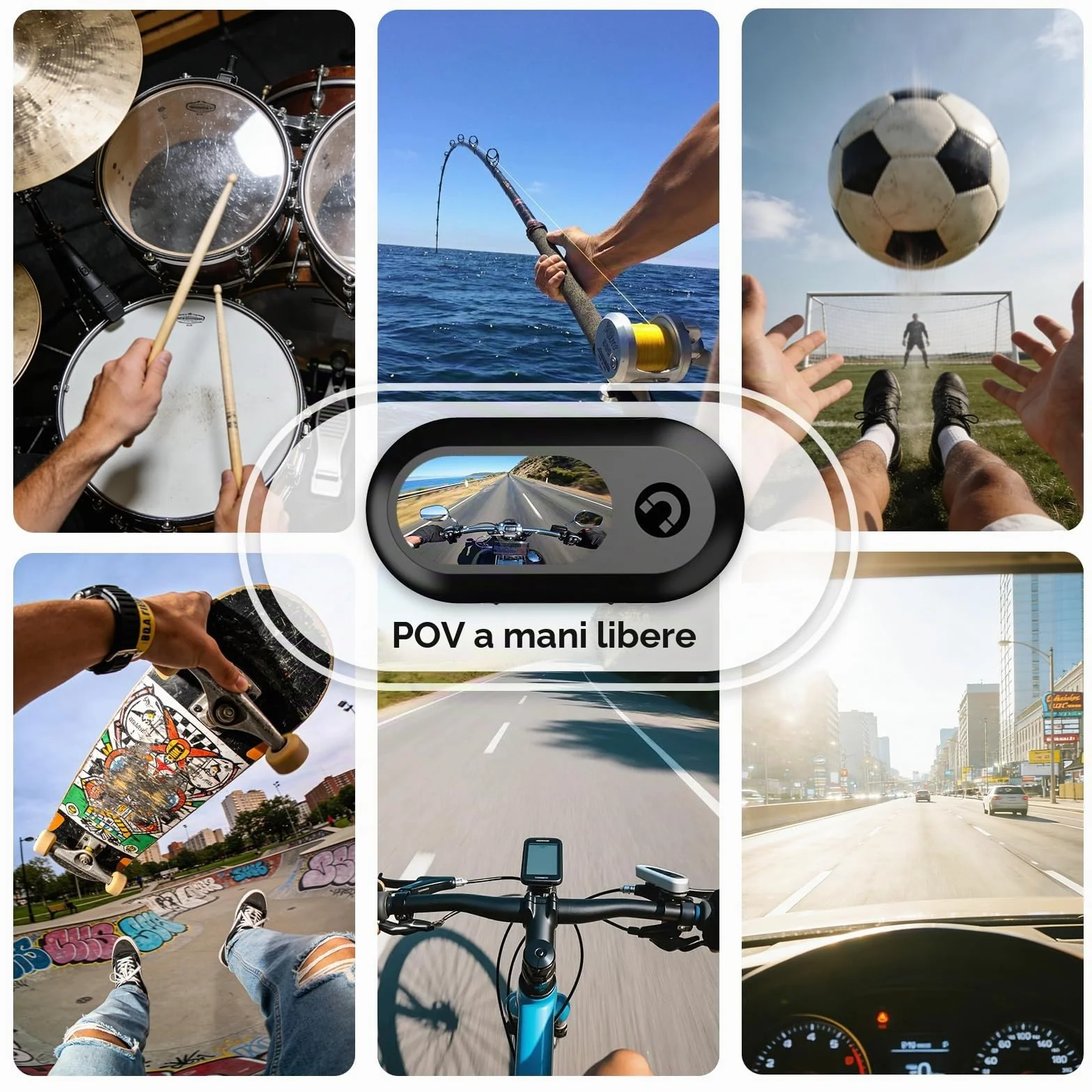 Xilecam Mini Action Cam Telecamera Animali Telecamere Nascoste da Esterno Body Cam e Accessori（Nero）