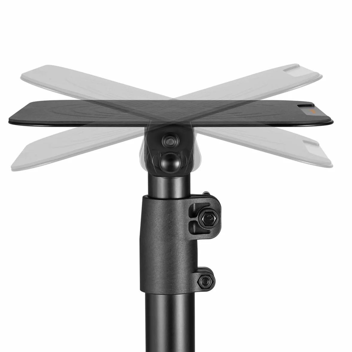 mywall HS31L - Supporto da tavolo universale per altoparlante, inclinabile +/-15°, con un carico fino a 15 kg, colore: Nero