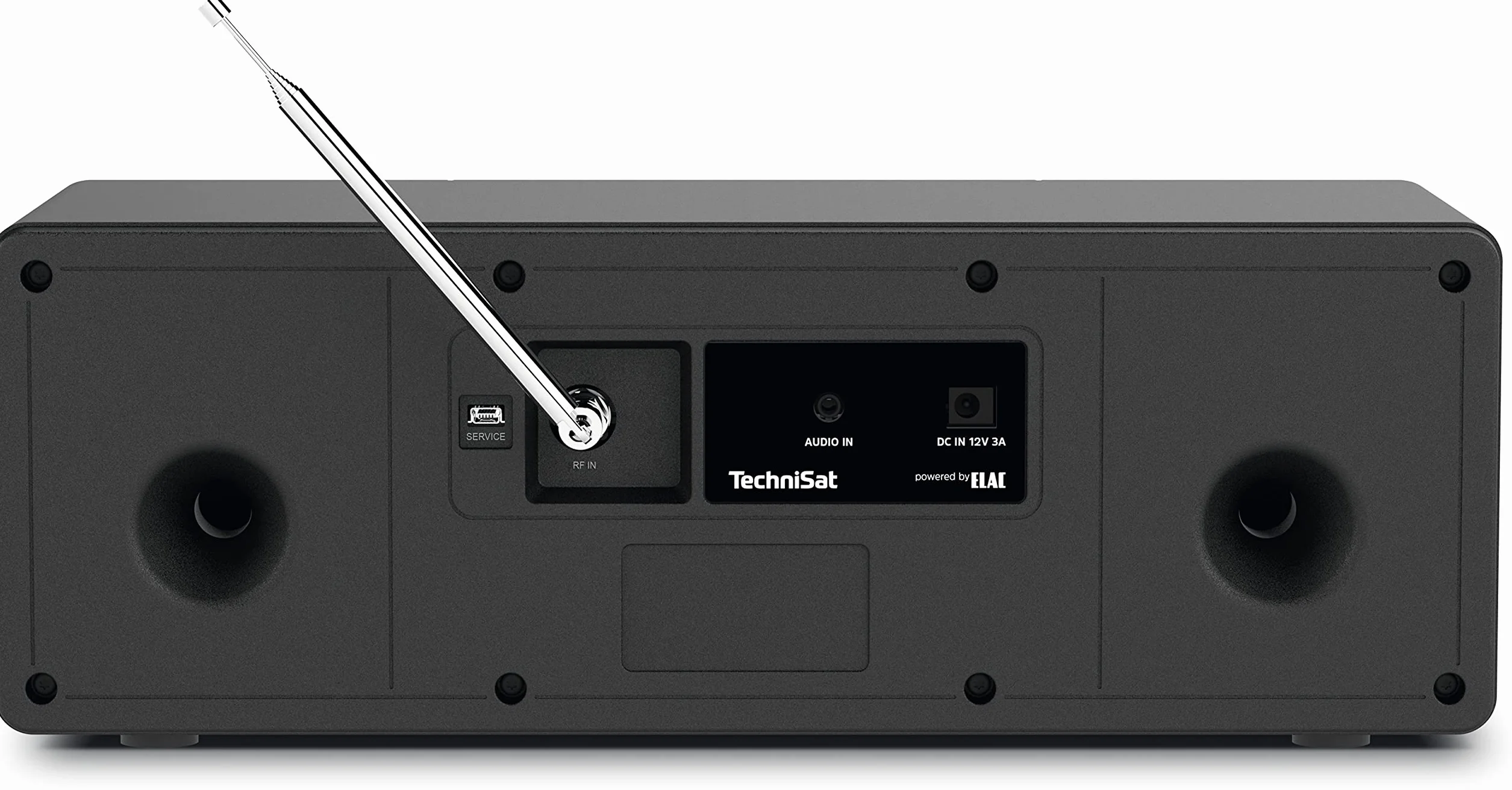 TechniSat DIGITRADIO 4 C - Radio digitale stereo (DAB+, FM, display a colori OLED, streaming audio Bluetooth, presa per cuffie, ingresso AUX, radiosveglia, 20 Watt RMS, altoparlante Elac) nero