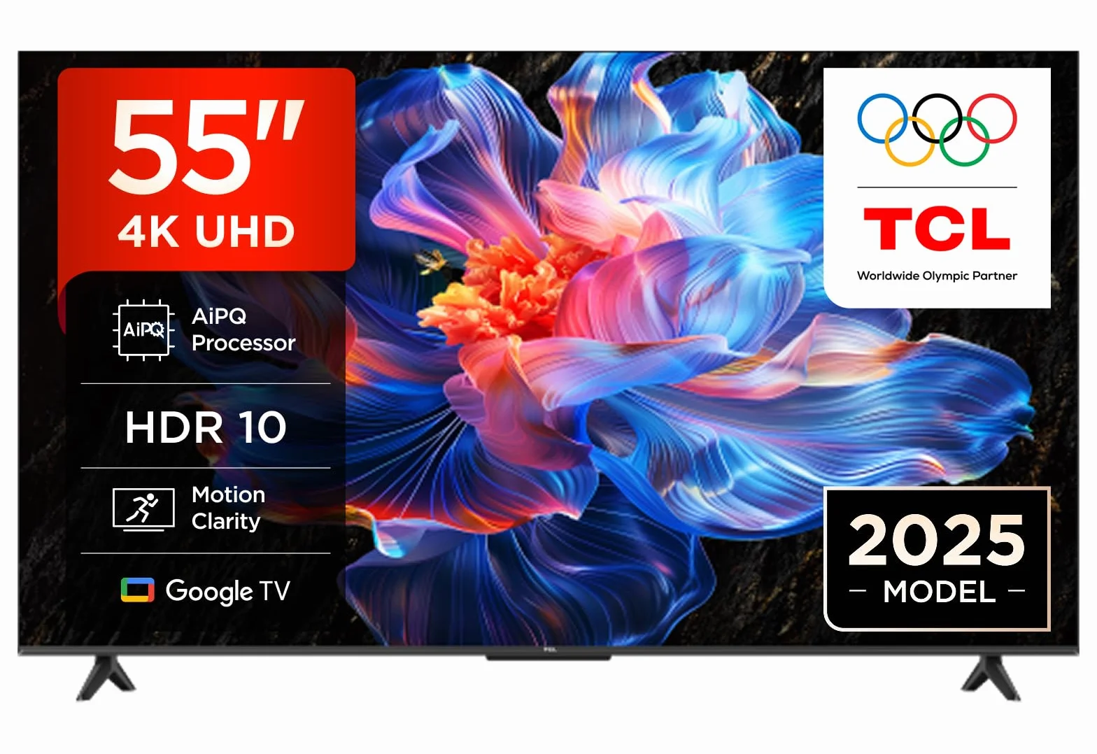 TCL 55V6C Smart TV 55" 4K HDR Google TV Dolby Audio Motion Clarity