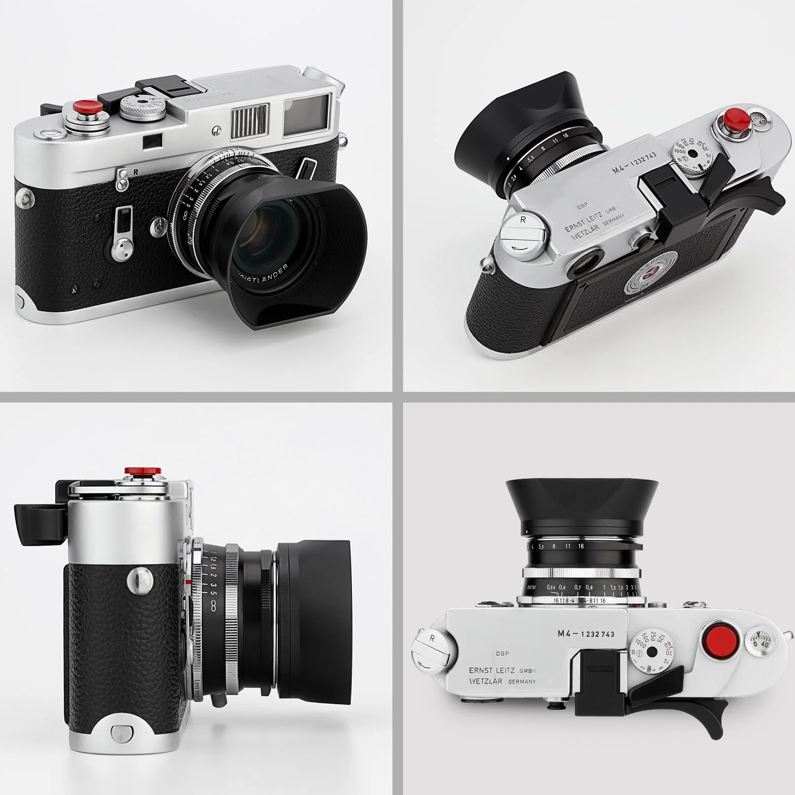 Haoge LH-VM12 - Paraluce quadrato a baionetta in metallo per Voigtlander 35 mm f2 1:2/35 ULTRON LH-12