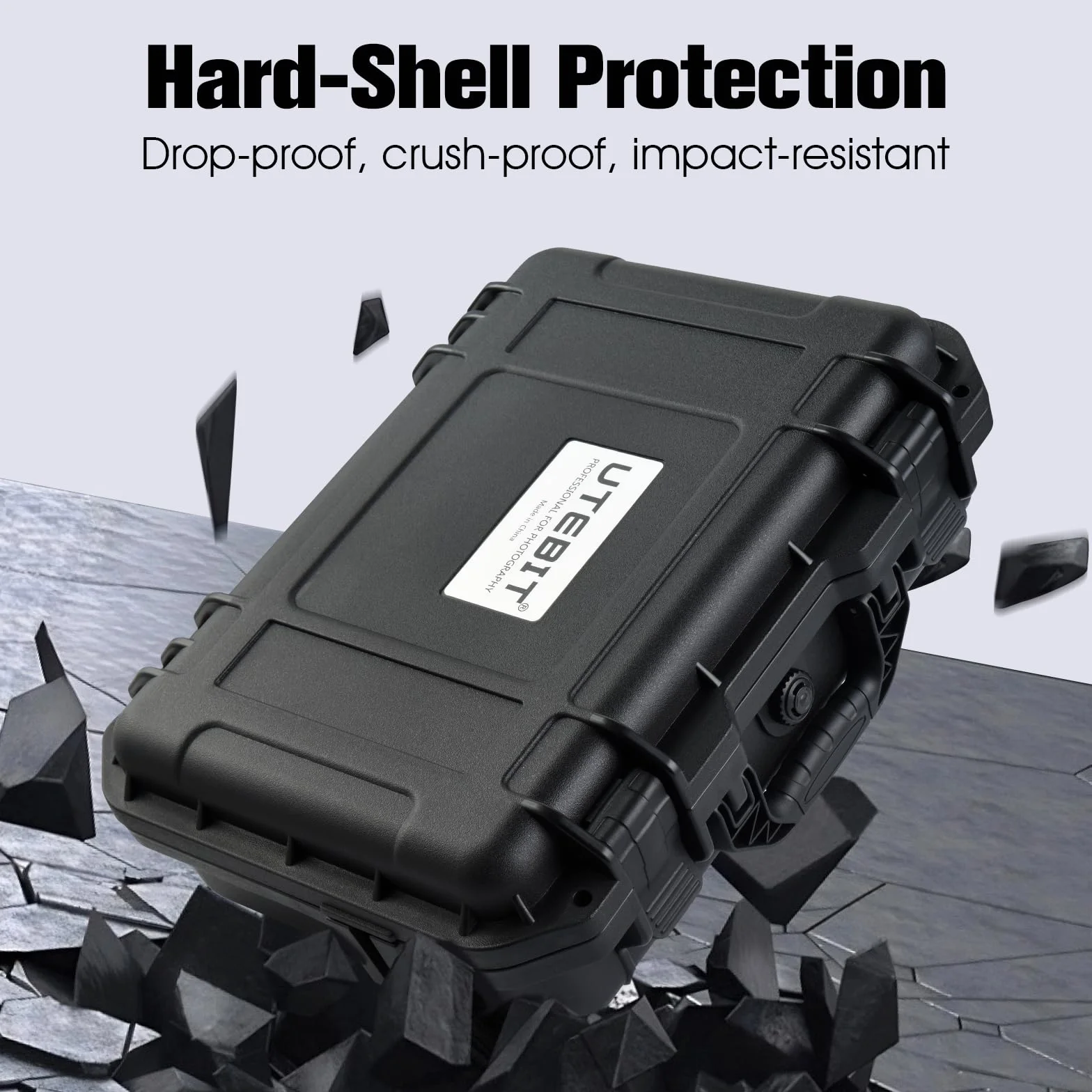 UTEBIT Custodia per Trasporto Rigida Impermeabile Compatibile per DJI Mini 4 Pro/Mini 3 Pro, Accessori per la custodia del drone per telecomando DJI RC 2/RC-N1