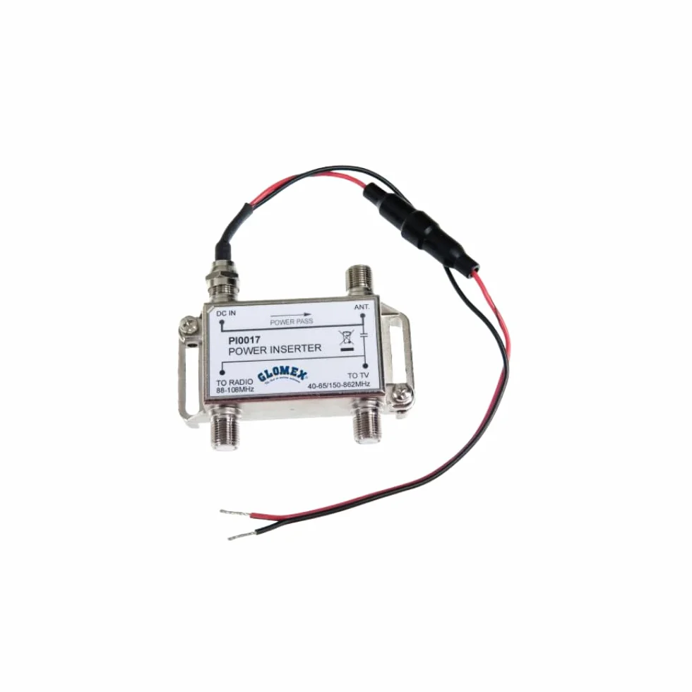 Glomex – Alimentatore Splitter TV/FM/DAB 12Vdc, Modello V9114PI-FM – 2 Uscite Indipendenti, Per Antenne VT300/RA304TV, Per barche a vela, motore, gommoni, yacht – Distribuzione Segnale Efficace