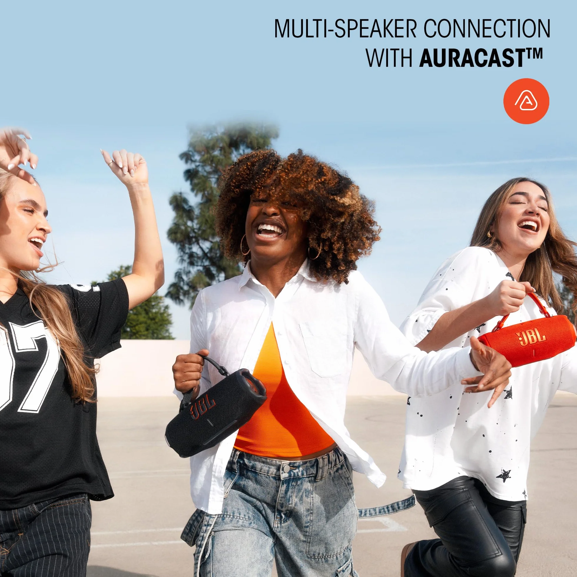 JBL Charge 6 Speaker Bluetooth Portatile Wireless, 24 Ore di Autonomia, Impermeabile IP68, Resistente alla Polvere e Antiurto, Suono JBL Pro con AI Boost, Connessione Multi-Speaker Auracast, Nero