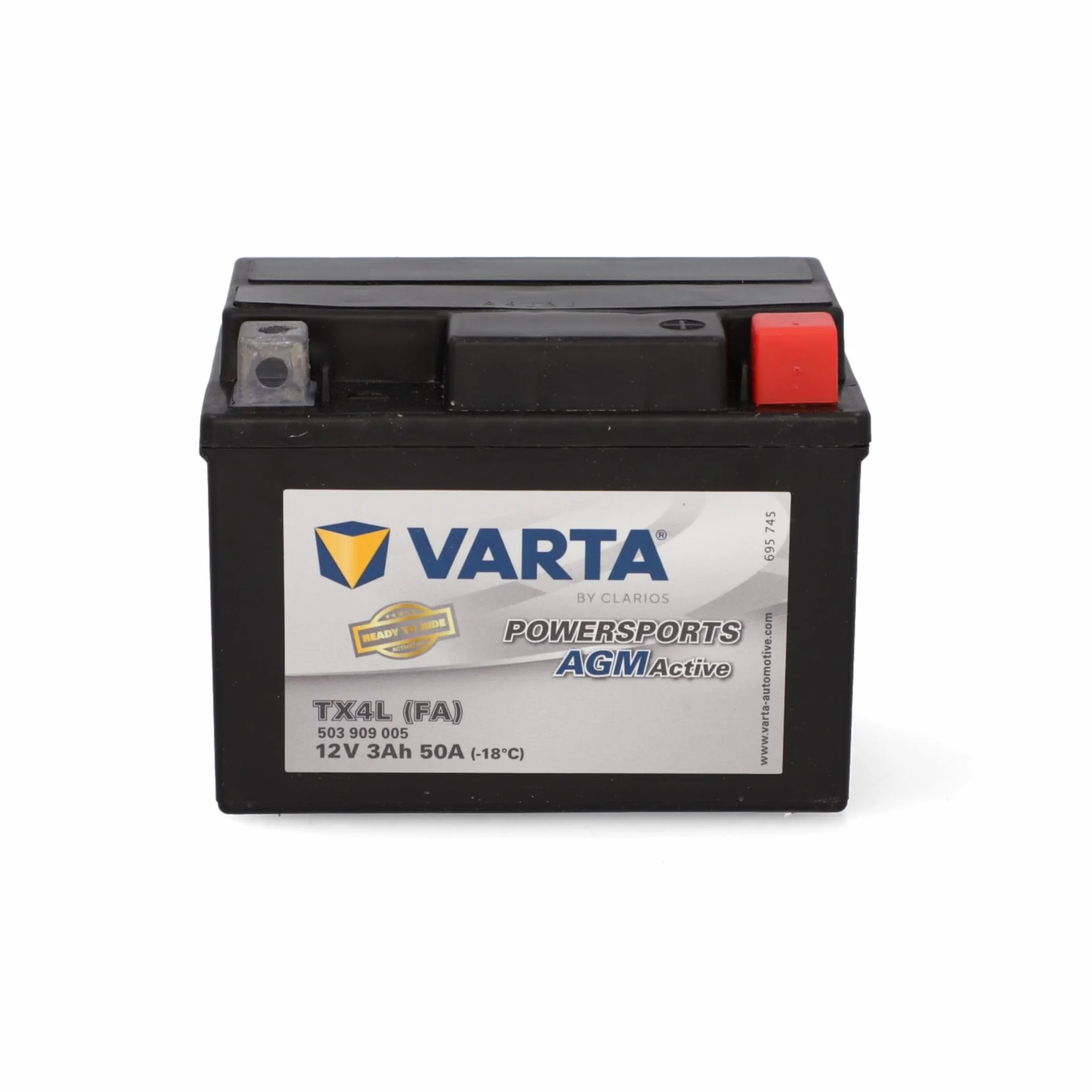 VARTA Batteria per moto 3 Ah 50 A Powersports Active AGM nera