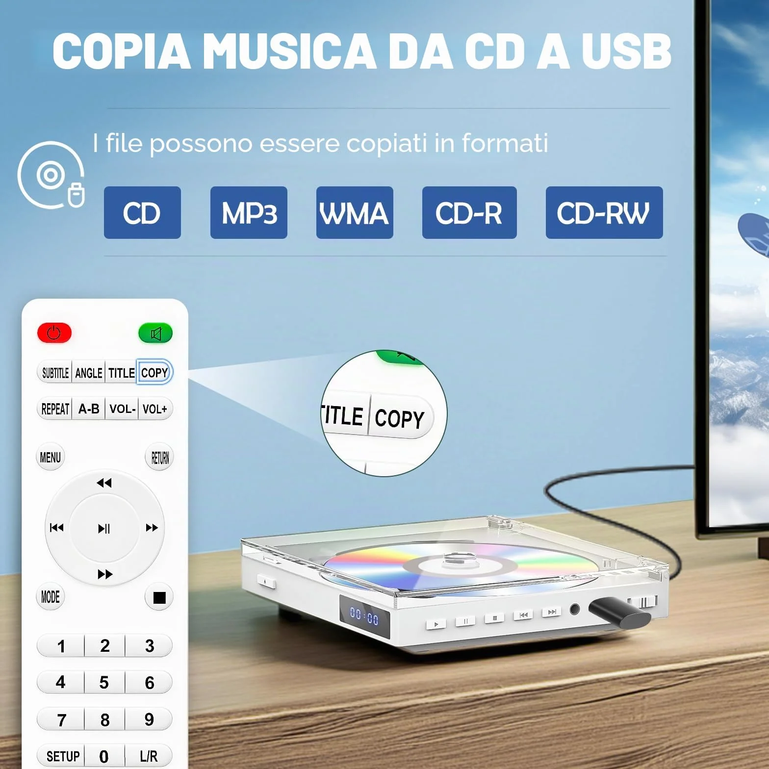 Lettore DVD MINI HDMI 1080P PAL NTSC per TV regioni compatto