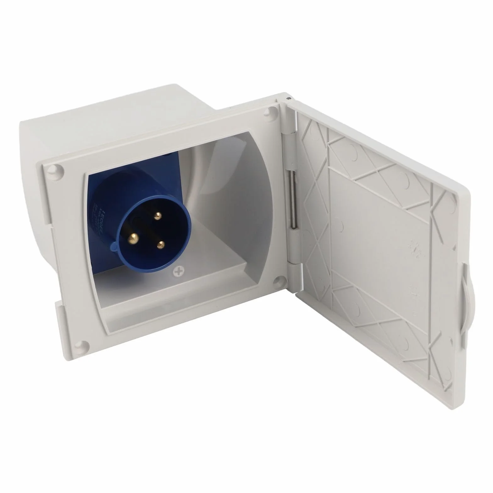 Besttoolifes Presa di alimentazione esterna per camper, IP44, 16 A, 220 V-250 V, con coperchio, per roulotte, camper, rimorchi, nero e bianco (bianco)