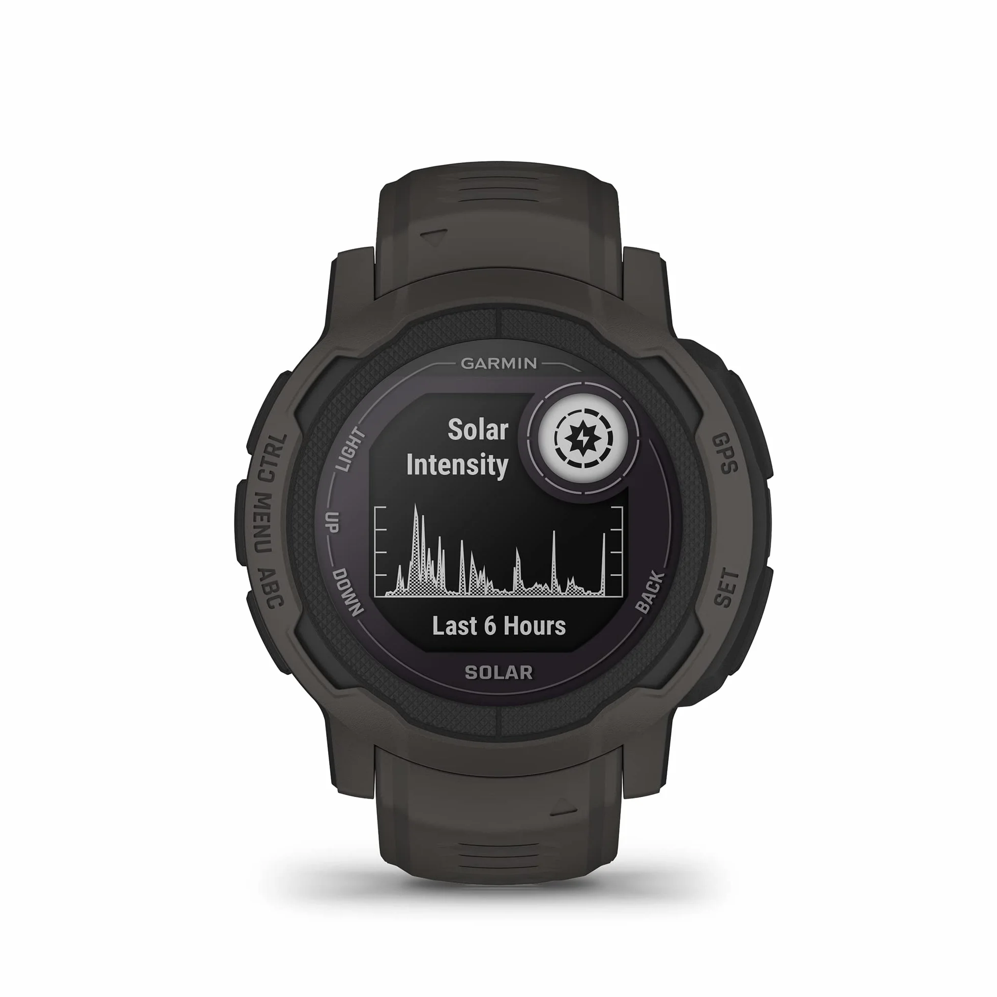 Garmin Instinct 2 Solar, Smartwatch, 45mm, Rugged design, Ricarica solare, Autonomia infinita, +30 app multisport, GPS, Cardio, SpO2, Pay, Connect IQ (Graphite) (Ricondizionato)