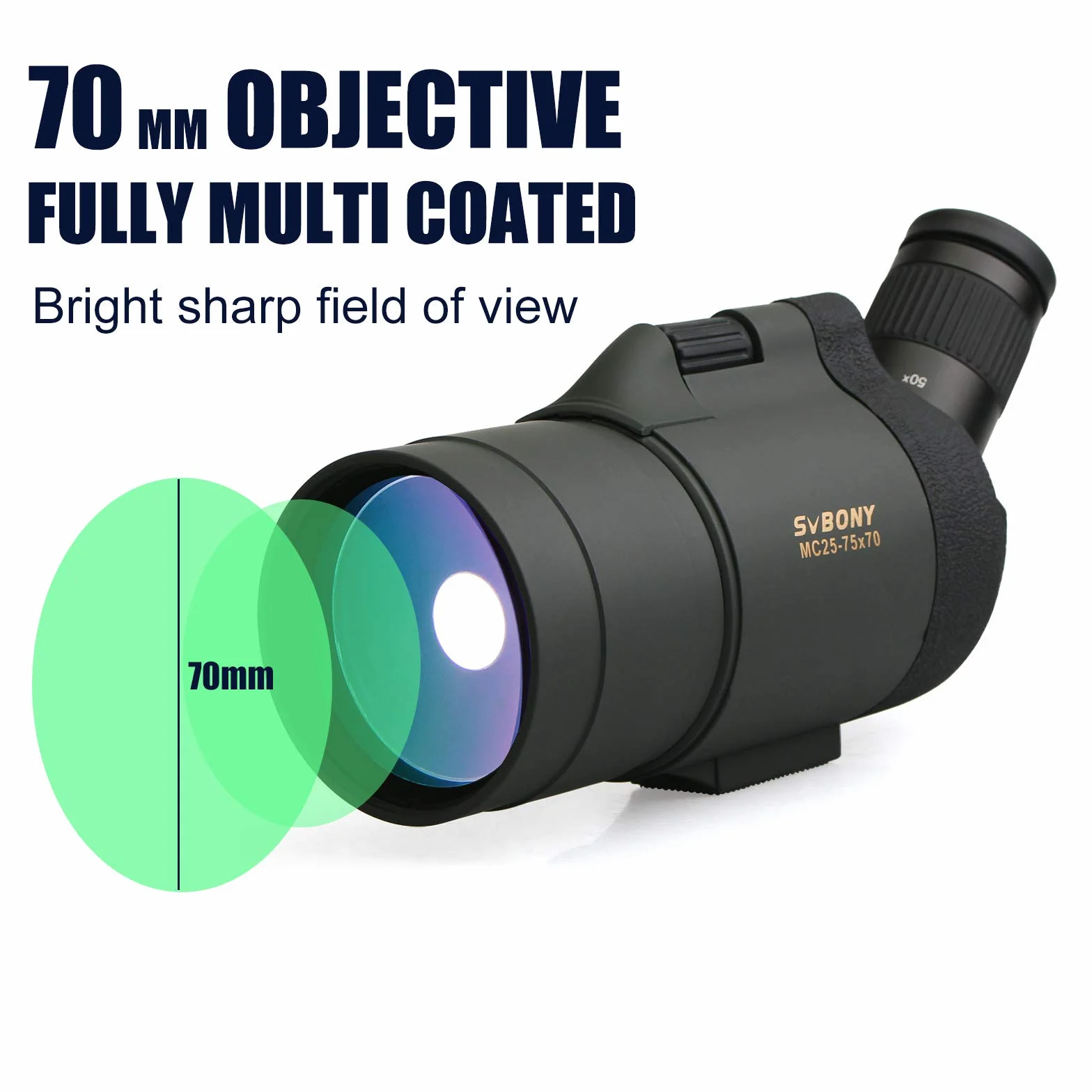 Svbony SV41 Mak Cannocchiale con telecamera WiFi e adattatore M48 a M42, 25-75 x 70 Mak Telescope, BAK4 Prism FMC Optics impermeabile con treppiede per birdwatching, tiratori sportivi Wildlife Scenery