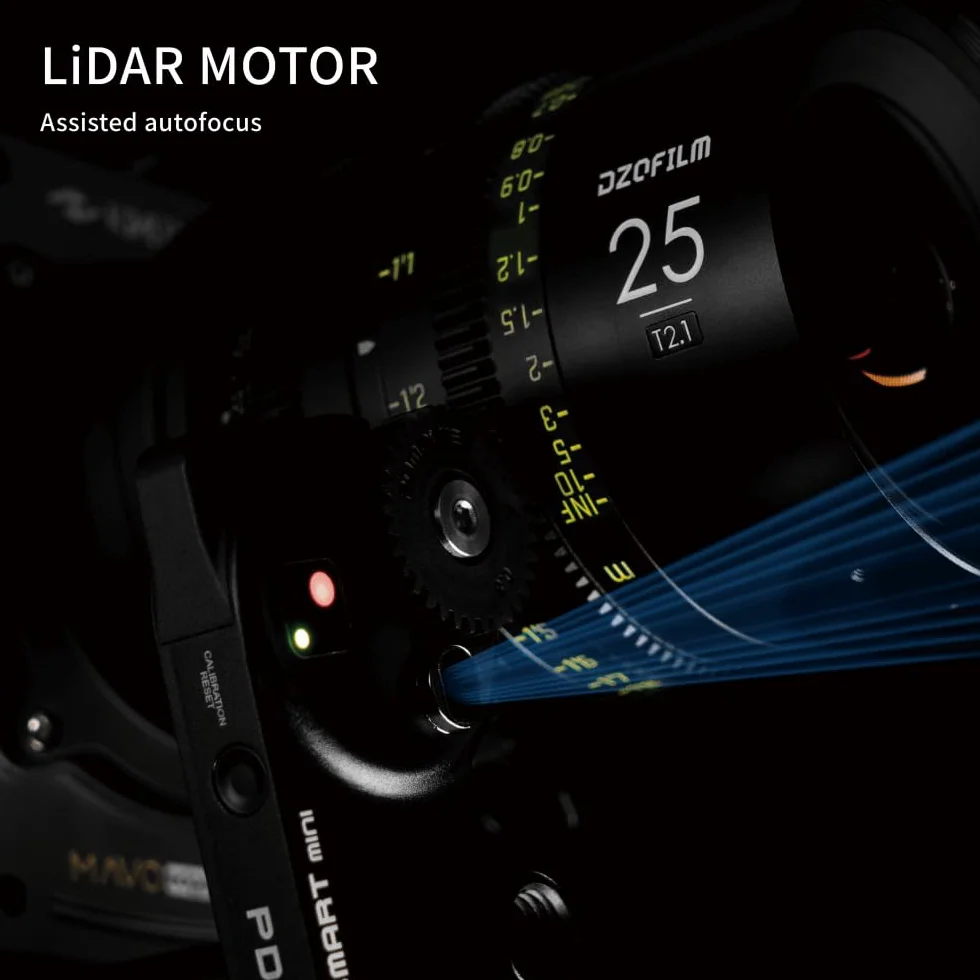PDMOVIE Live AIR 3 Smart PDL-AFX-S LiDAR Autofocus Wireless Follow Focus Lens Control System for Manual Lenses with Focus Limit or DSLR Lenses without Focus with Depth of Field Scale
