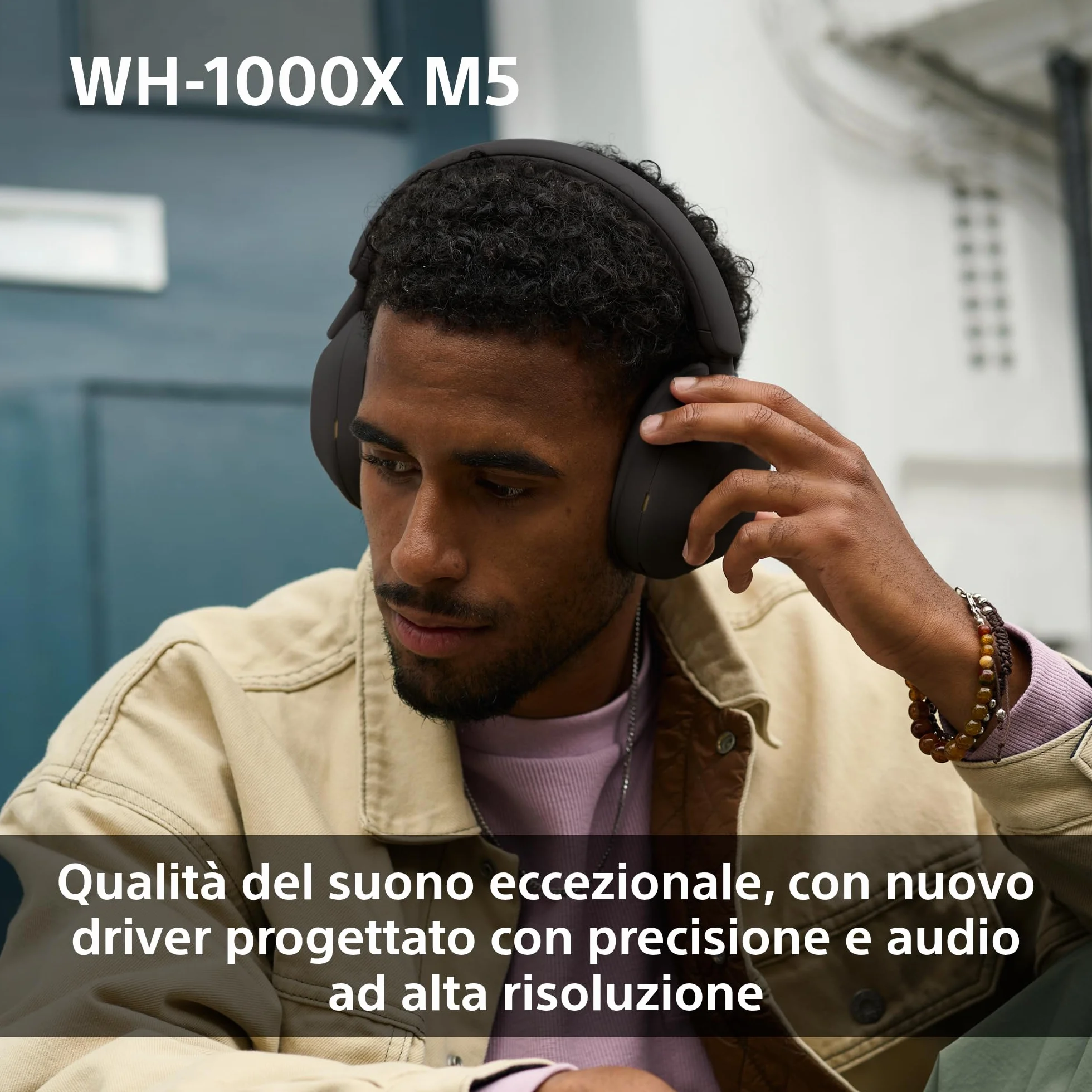 Sony WH-1000XM5 Custodia Rigida |Cuffie Wireless Over-Ear, Noise Cancelling di Nuova Generazione con Spatial Audio, Fino a 30 Ore di Batteria, Bluetooth, Black