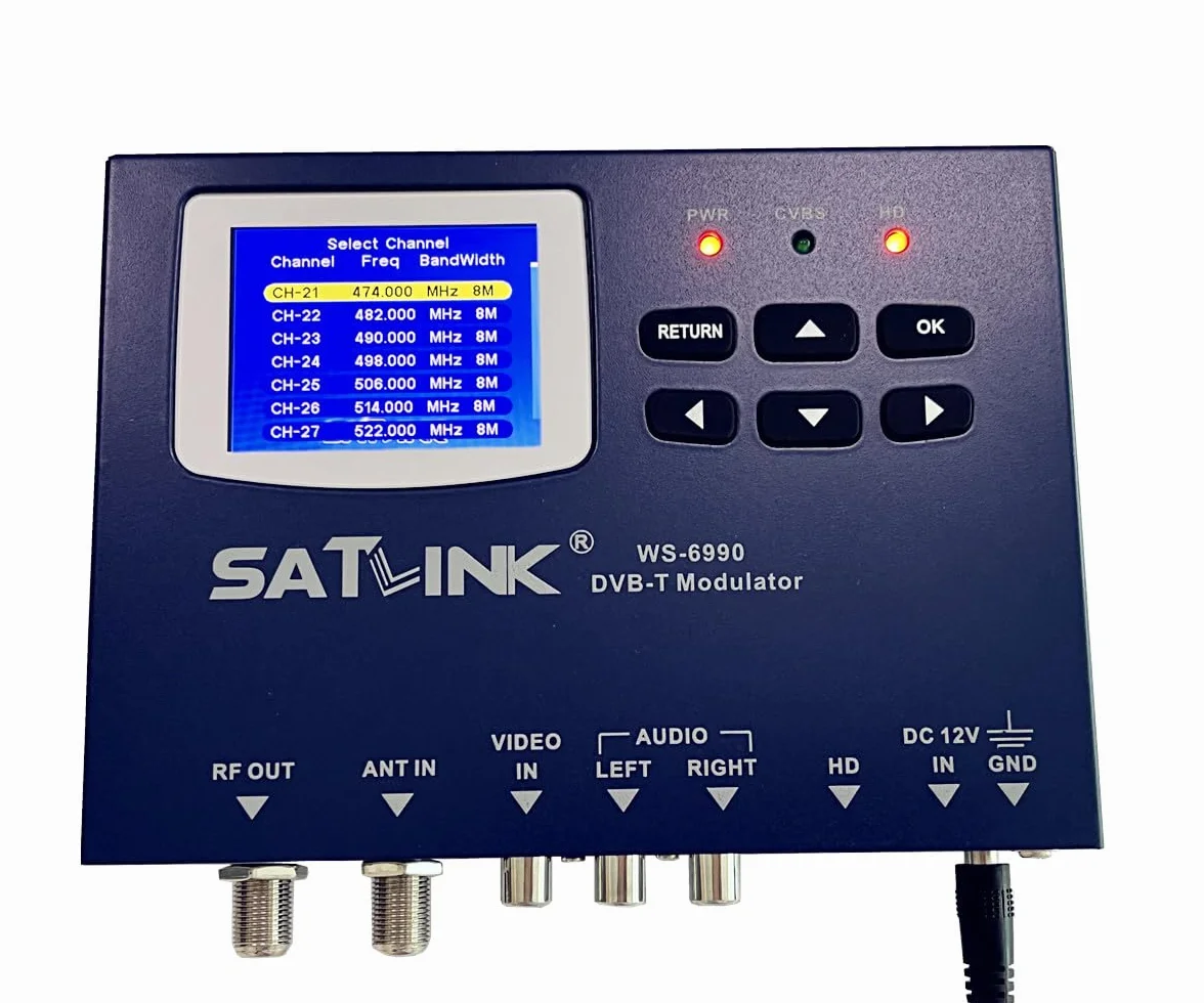 SATLINK WS-6990 DVB-T modulator AV HDMI COFDM H.264