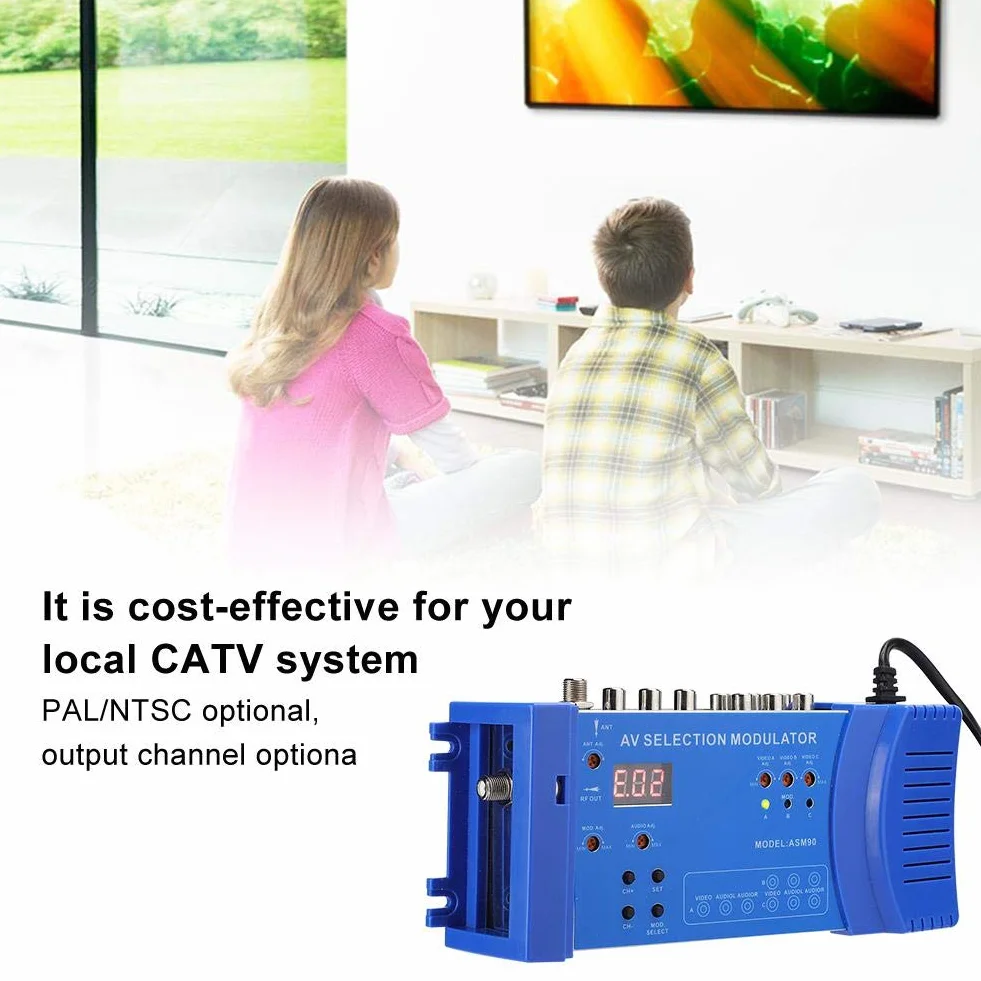 PUSOKEI Modulatore Domestico Digitale Doppia Banda VHF UHF Standard TV Pal NTSC