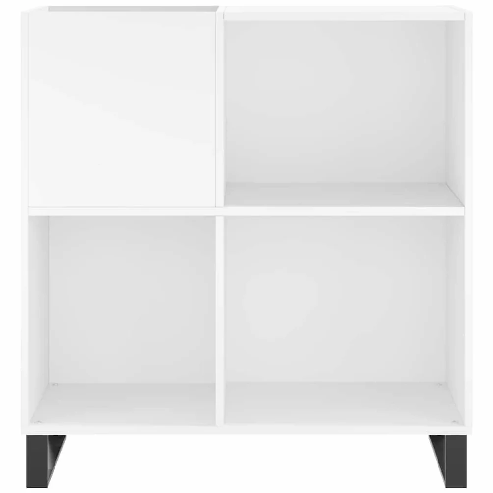vidaXL Mobile Porta Dischi Bianco 84,5x38x89 cm in Legno Multistrato