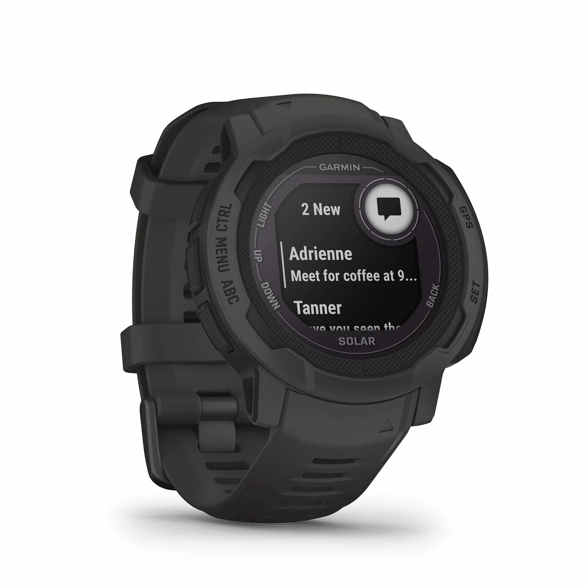 Garmin Instinct 2 Solar, Smartwatch, 45mm, Rugged design, Ricarica solare, Autonomia infinita, +30 app multisport, GPS, Cardio, SpO2, Pay, Connect IQ (Graphite) (Ricondizionato)