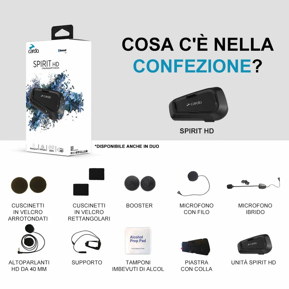 Cardo SPIRIT HD Single Nero