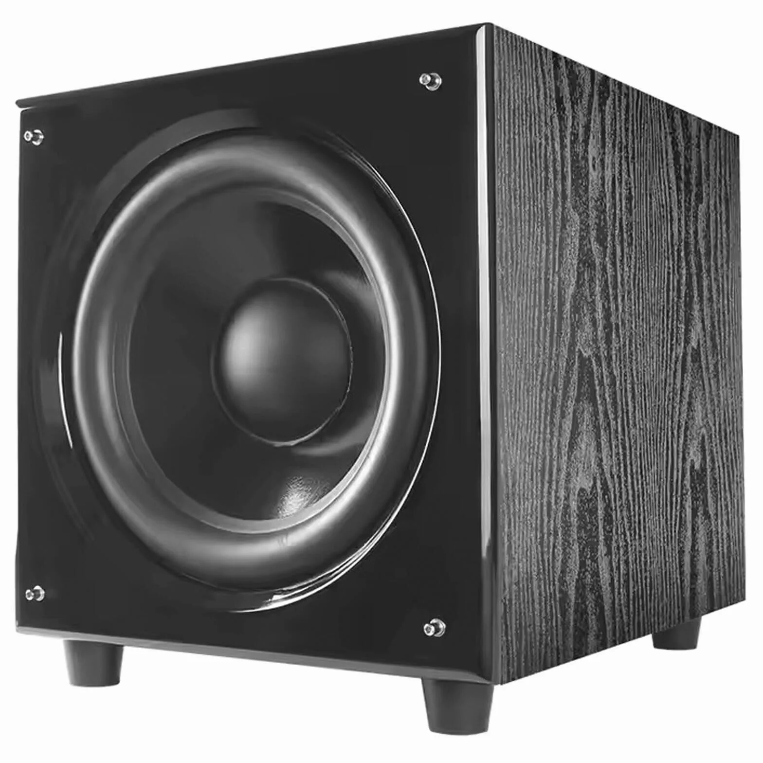 Altoparlante Subwoofer, Subwoofer Audio Domestico a Bassa Distorsione, con Amplificatore Integrato e Doppi Ingressi Audio