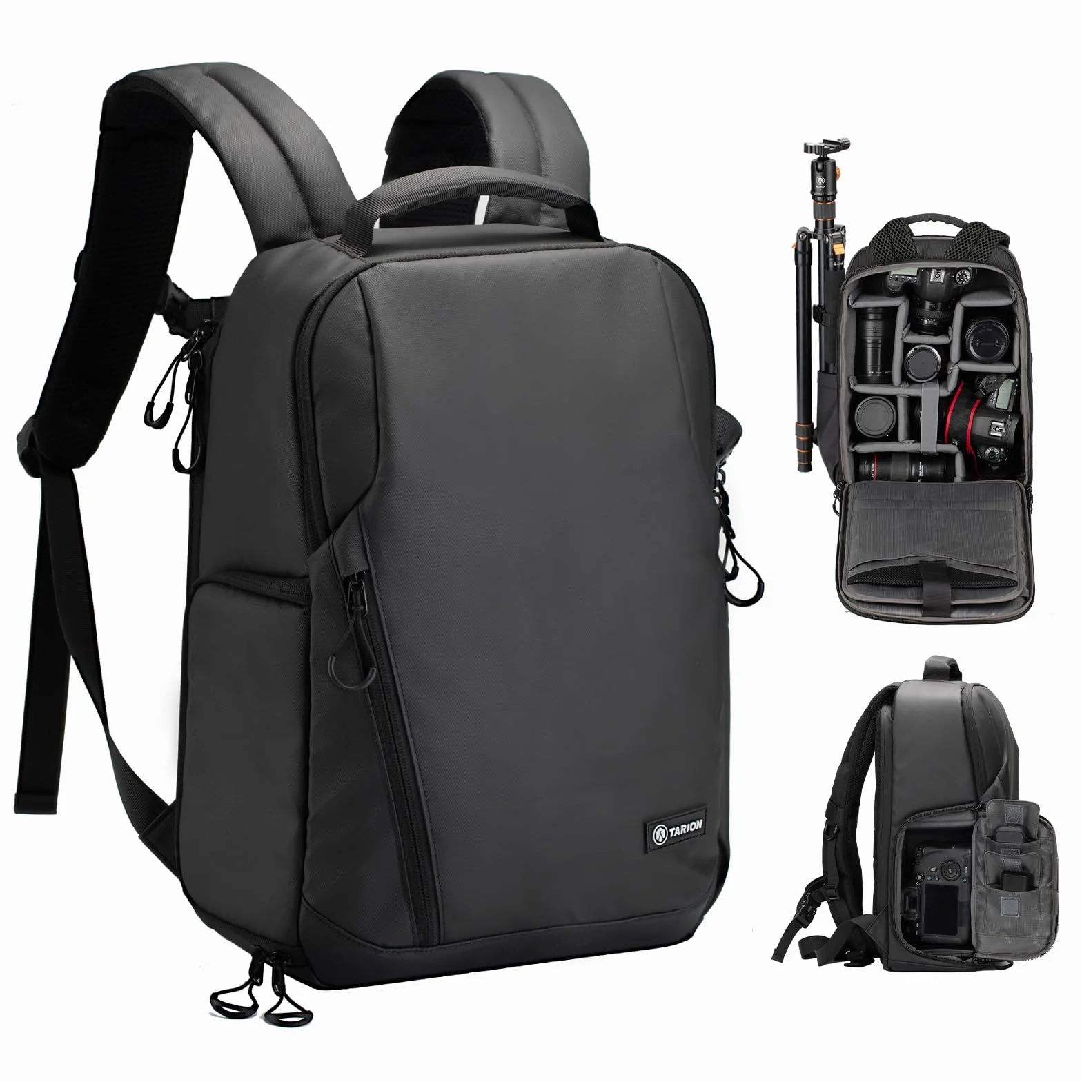 TARION TR-L Zaino Impermeabile per Fotocamera Con Scomparto per Laptop da 14'', Professionale di Grande Capacità Con Copertura Antipioggia