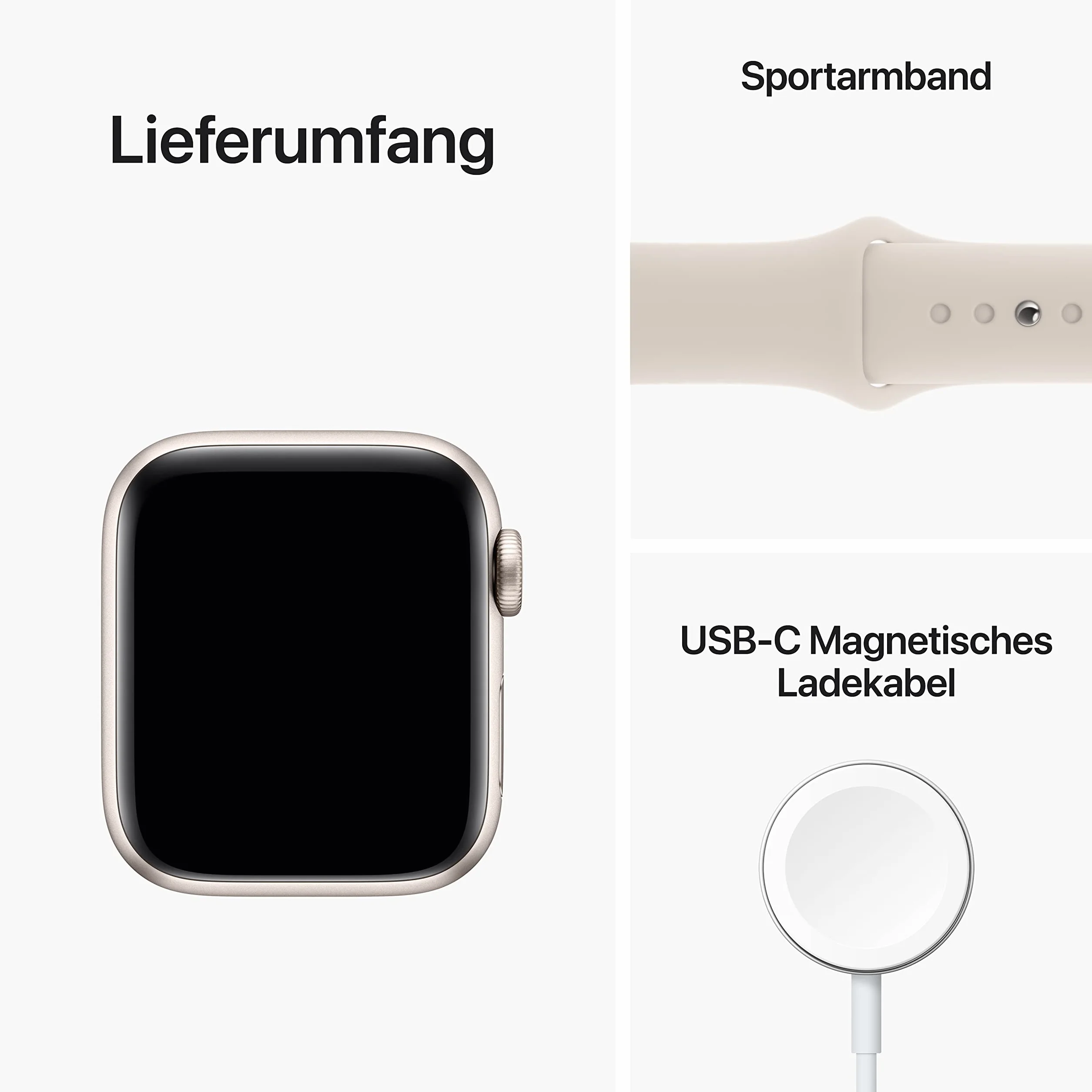 Apple Watch SE (2a generazione) (GPS + cellulare, 40 mm) - Custodia in alluminio Polarstern con cinturino sportivo Polarstern - Normale (Ricondizionato)