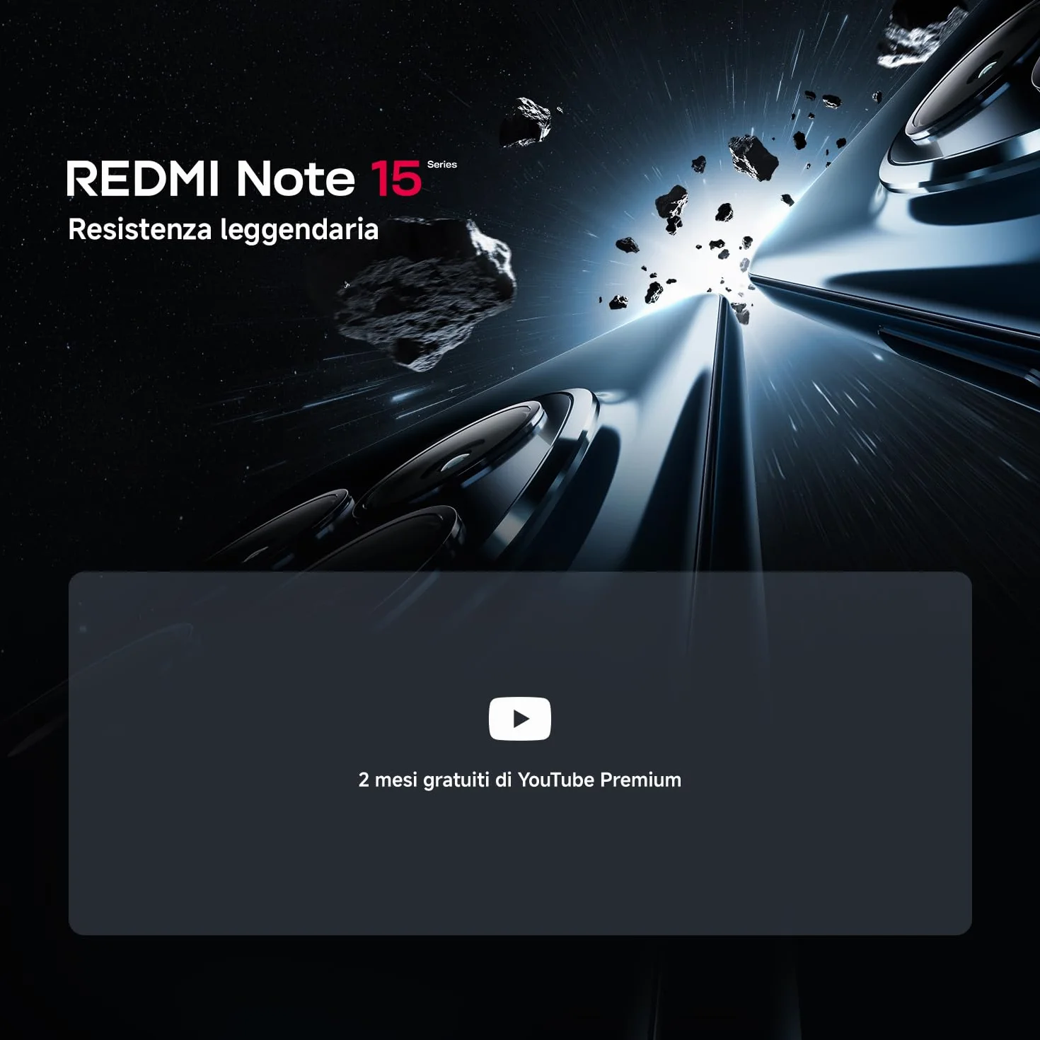 XIAOMI Redmi Note 15 5G, Smartphone 8+256GB, Design ultrasottile, Resistenza IP65, Fotocamera super nitida da 108 MP, Display FHD+ da 6,77", Nero, Garanzia 2 anni, Caricatore non incluso