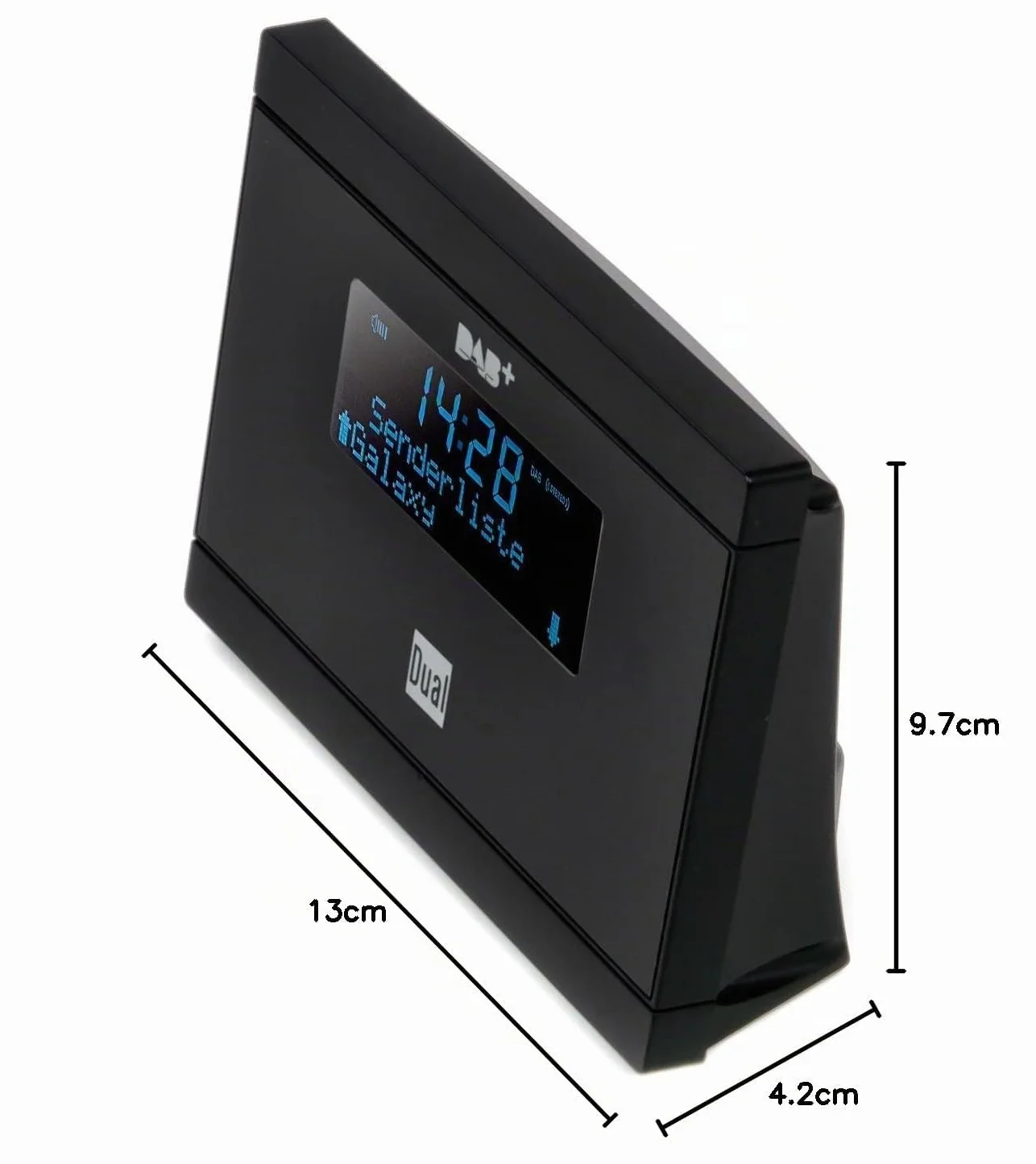 Dual DAB-2A Radio Digitale DAB+/UKW con Display LCD Sveglia Telecomando Adattatore Nero