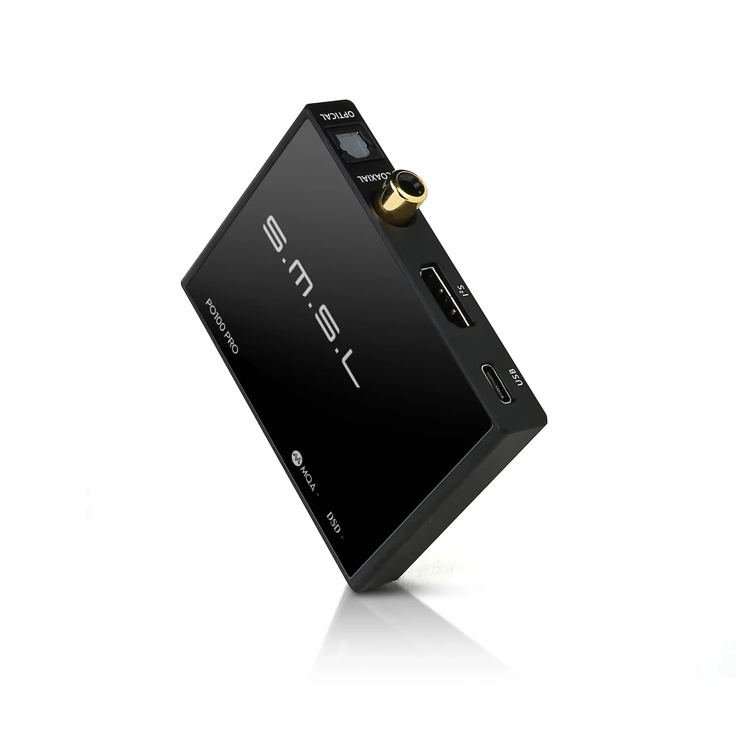 SMSL PO100 Pro MQA DAC: XMOS XU316 USB Portatile Audio Convertitore Digitale-Analogico Interfaccia Type-C Ingresso IIS/OTP/COAX Uscita SPDIF (Toslink) Convertitore per Telefono/TV/PS3/PS4/PS5 (Nero)
