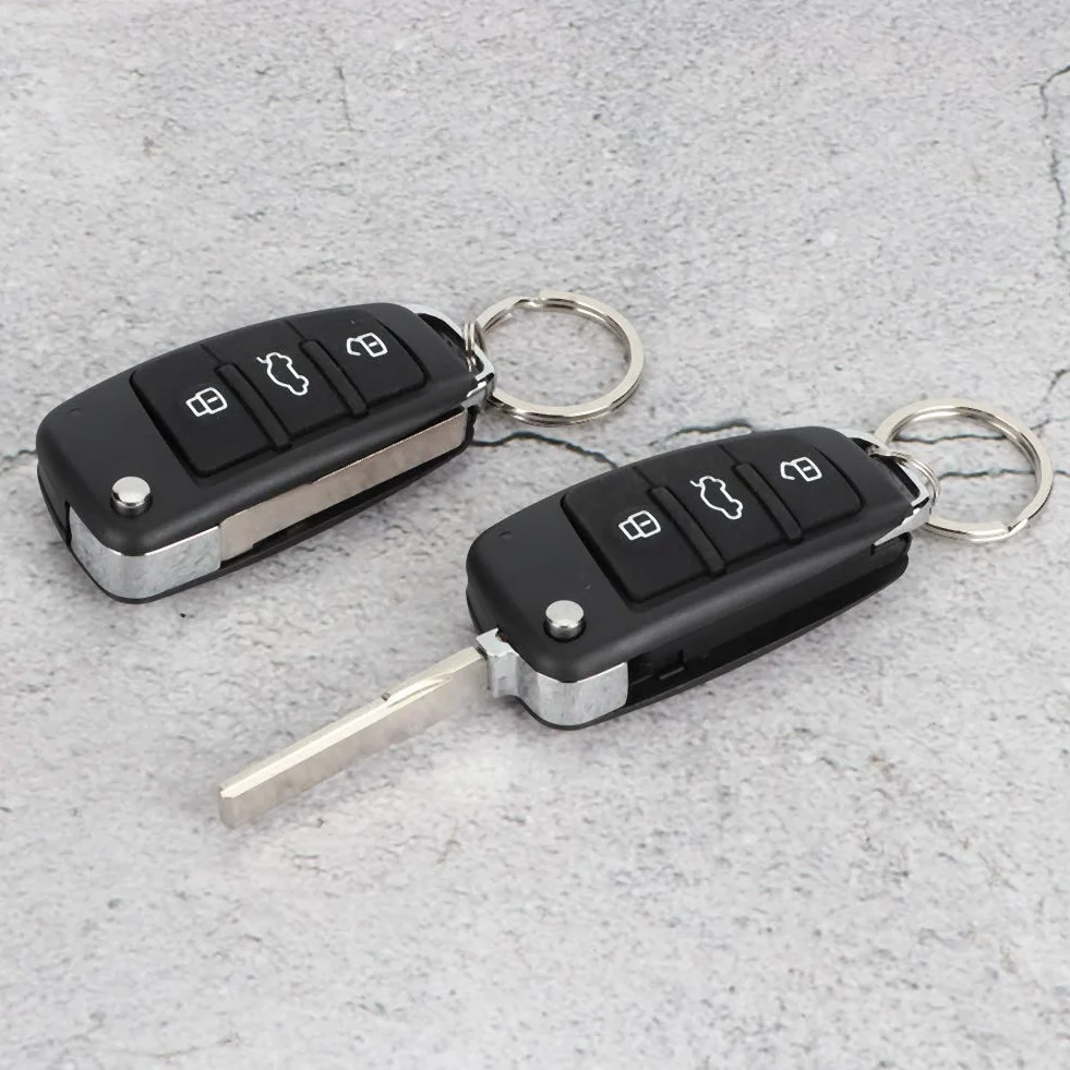 Aramox Chiusura Centralizzata Senza Chiave, di Allarme per Auto Universale a 3 Pulsanti Kit Telecomando per Chiusura Centralizzata Senza Chiave, Nero