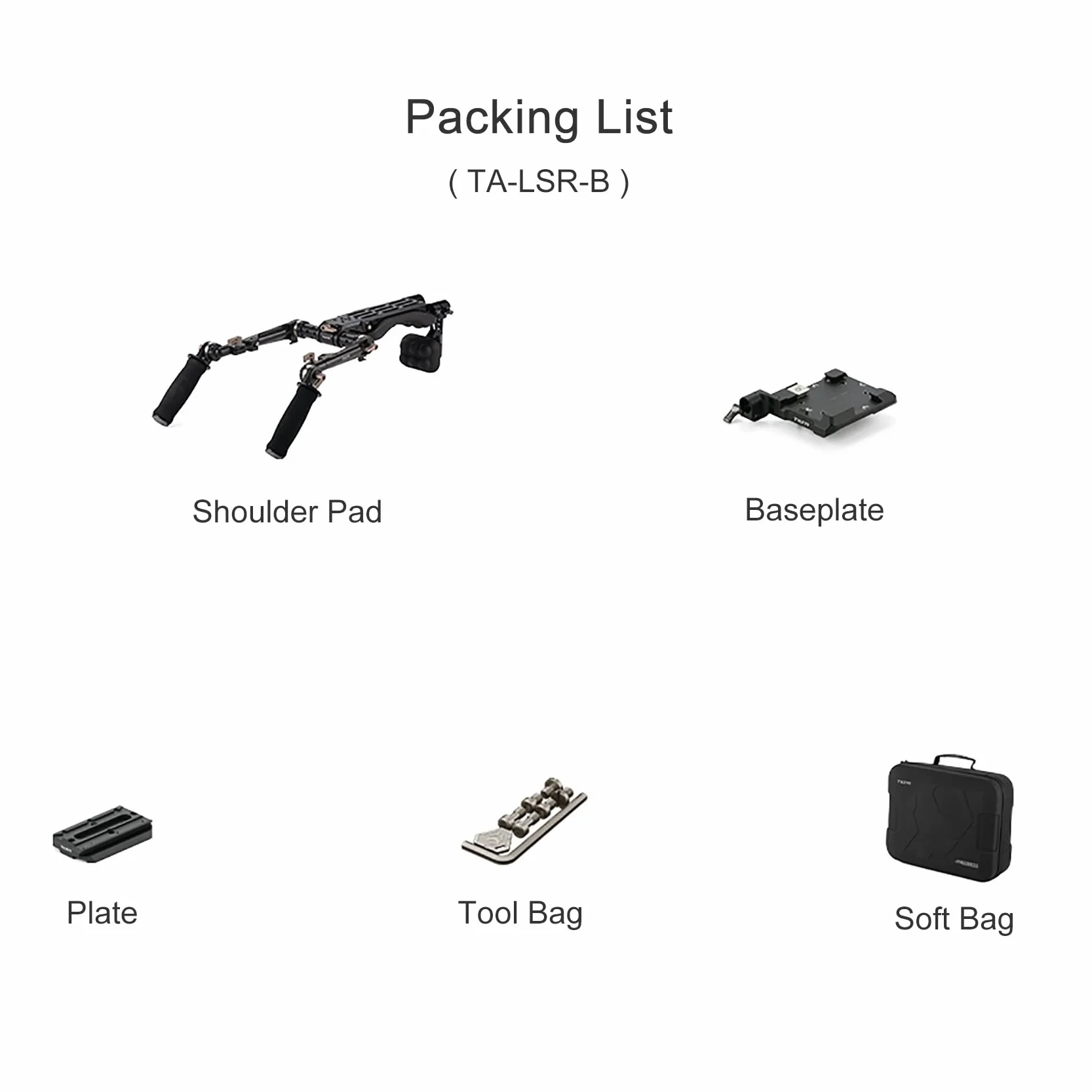 TILTA TA-LSR-B-2 Lightweight Shoulder Rig Rosette Handgrip Dual Baseplate per Sony A1 A7S III A7M4 FX3 R5 R5C GH6 Red Komodo