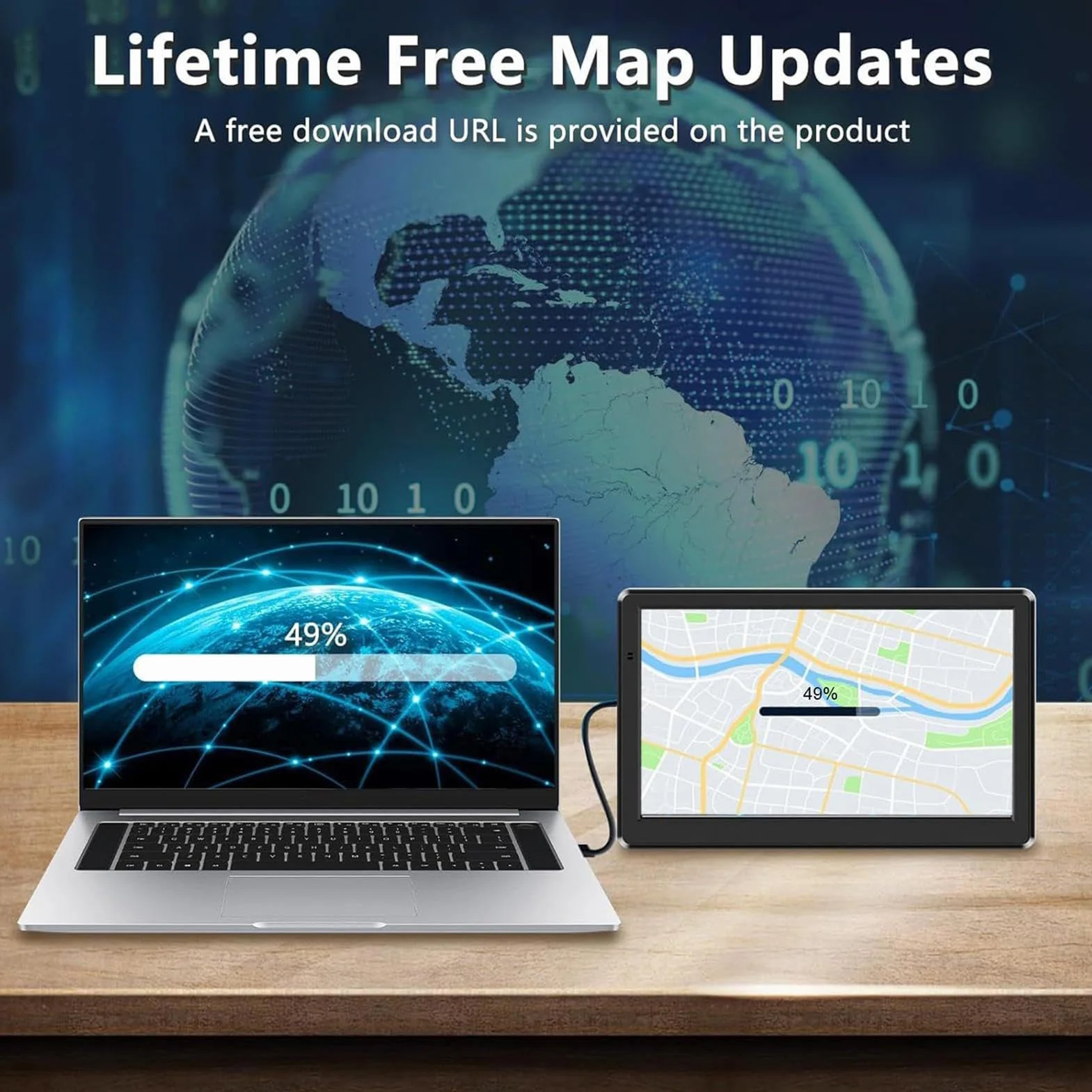 Navigatore Satellitare 7 Pollici GPS HD con Mappe UK e Europa, Aggiornamenti Lifetime, Guida Vocale, Avvisi Autovelox, Lane Assist
