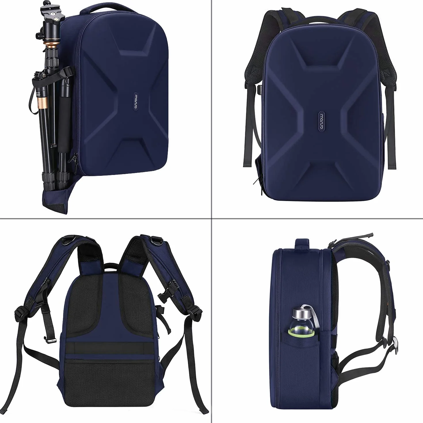 MOSISO Zaino Fotografico, Dslr/Slr/Mirrorless Zaino Fotocamera 15-16 Pollici Impermeabile Custodia Rigida Con Treppiede Titolare&Laptop Scomparto Compatibile Con Canon/Nikon/Sony