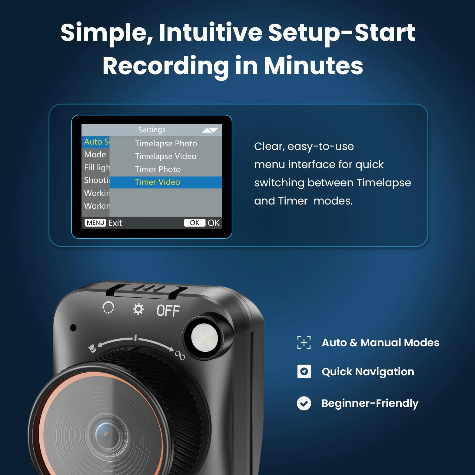 Telecamera Time Lapse 1296P Fotocamera Timelapse da Cantiere da 48 MP, Zoom Digitale 6x Registrazione a 180 giorni Timelapse Camera con Luce LED, Camera Time Lapse per Cantieri, Piantagioni(64 GB)