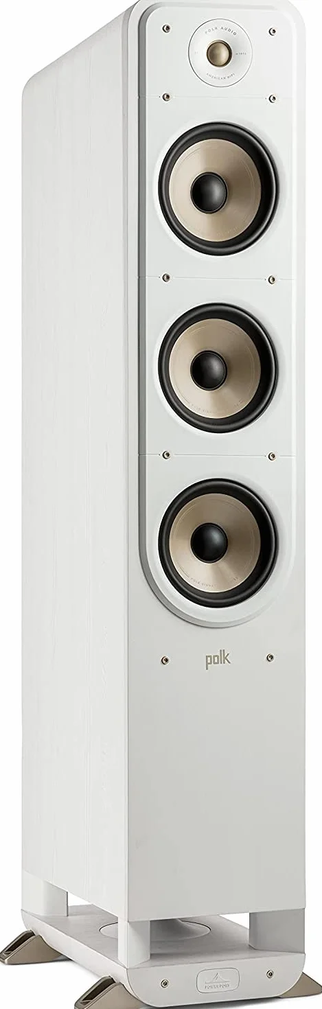 Polk Audio SIGS60ELWT, Signature Elite, Diffusori da Pavimento per Musica e Home Cinema, Altoparlante Passivo Full Range (Confezione da 1), Bianco