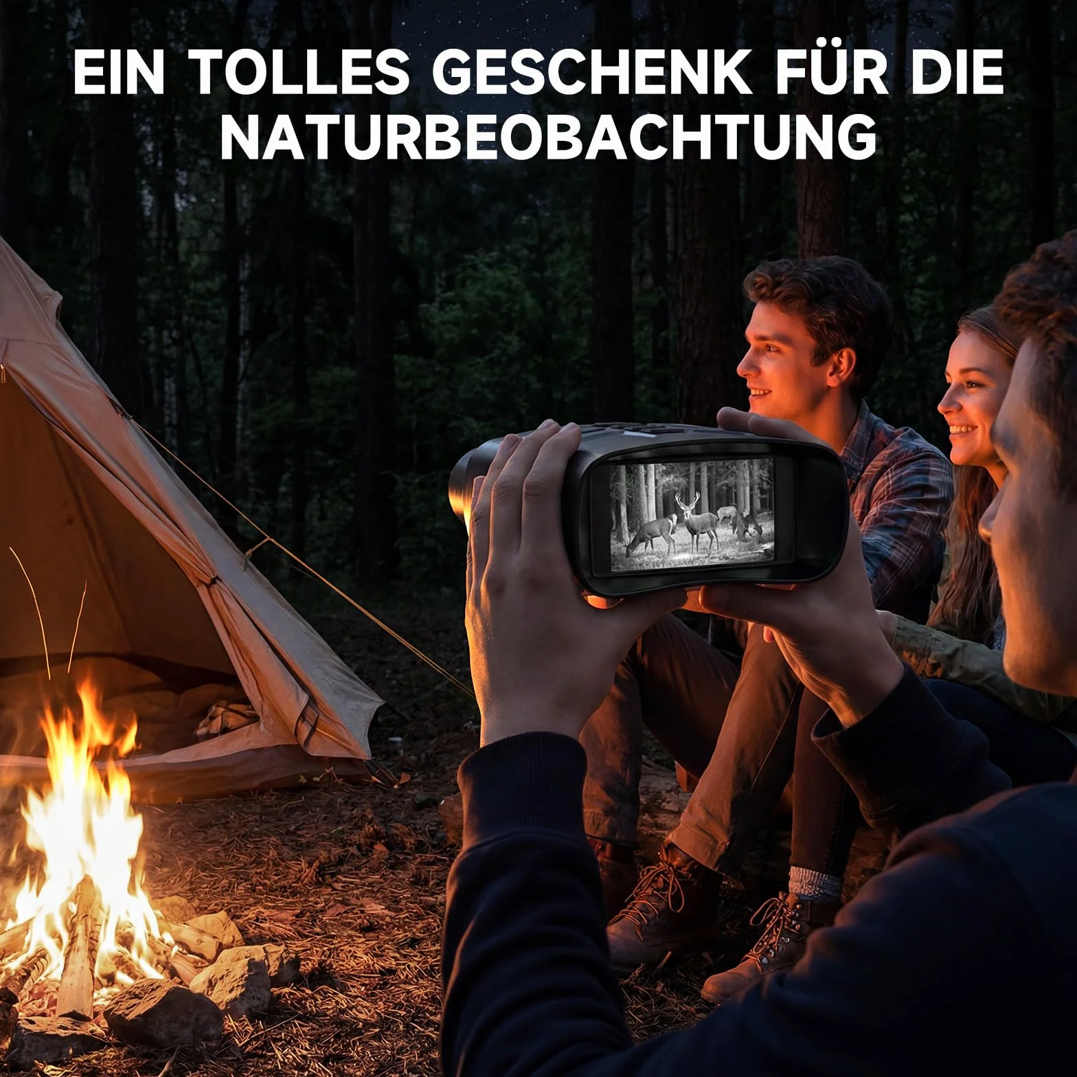 Binocolo Visione Notturna 4K 36MP, Relassy HD Visore Notturno Digitale Infrarossi con 3.0" TFT HD LCD, Ricaricabile 4000mAh, Zoom Digitale 5X, Per Caccia, Birdwatching, Campeggio, con Scheda 32GB