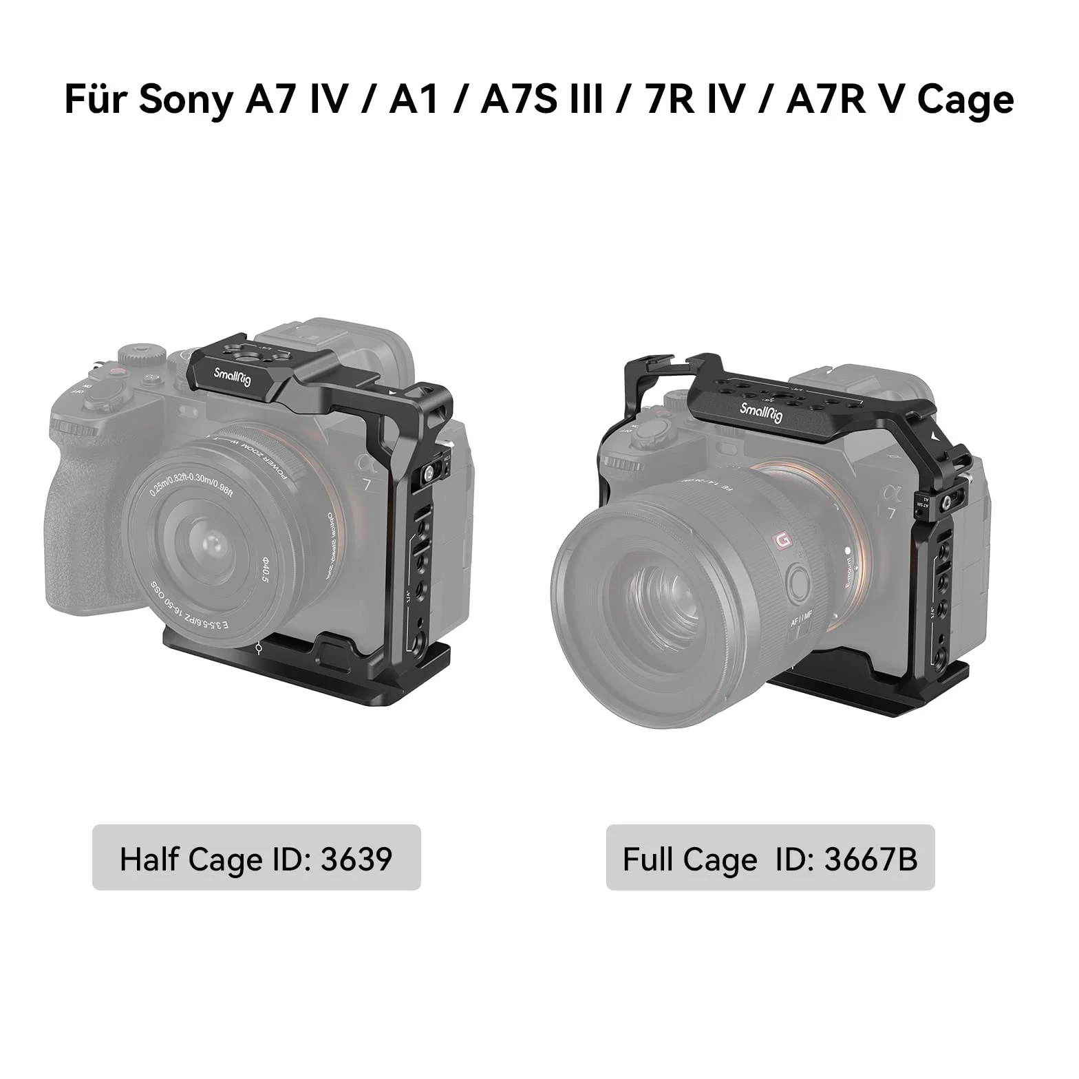 SMALLRIG Mezza Gabbia per Sony A7 IV A7S III A1 A7R IV A7R V- 3639