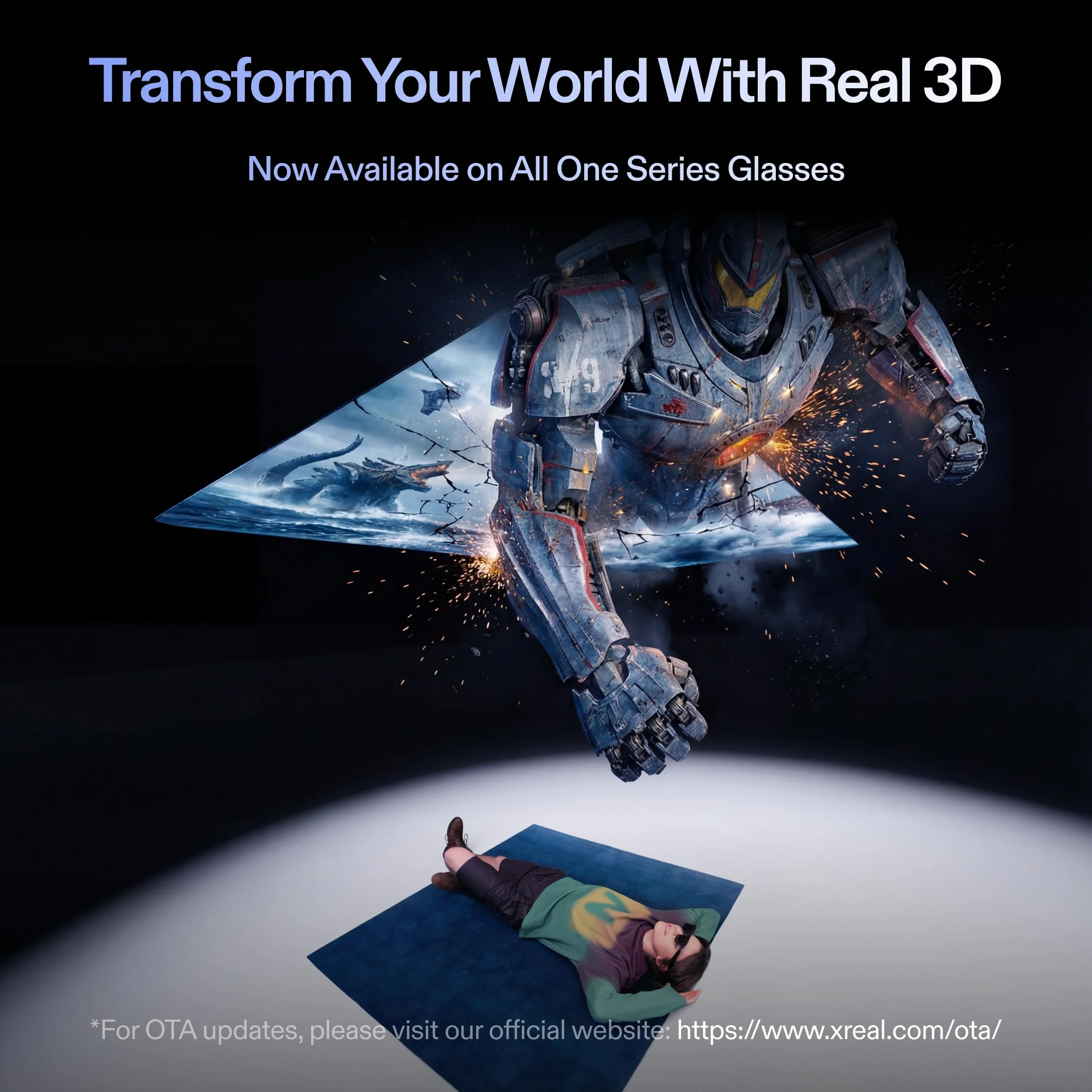 XREAL One AR Occhiali with X1 Chip, Native 3 DoF, 147" 50°FOV 120Hz HD Display, Audio Rinomato, 3 Adjustable Lens Transparency (Black)