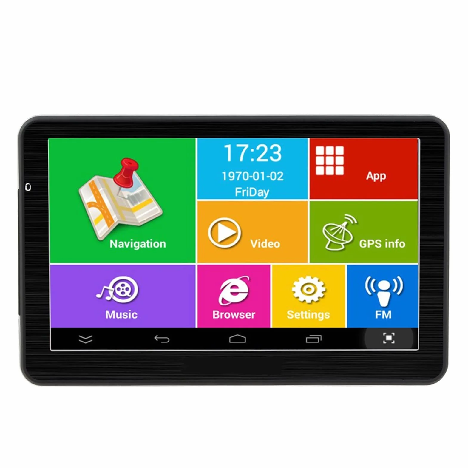 Navigatore GPS per camion 7 "Pollice 1 6 GB. Navigatore auto GPS Navigazione Sat na. AV-IN. Telecamera posteriore WiFi Fm. Mappe gratuite del trasmettitore. ( Color : 1GB RAM 16GB , Size : Without Rea