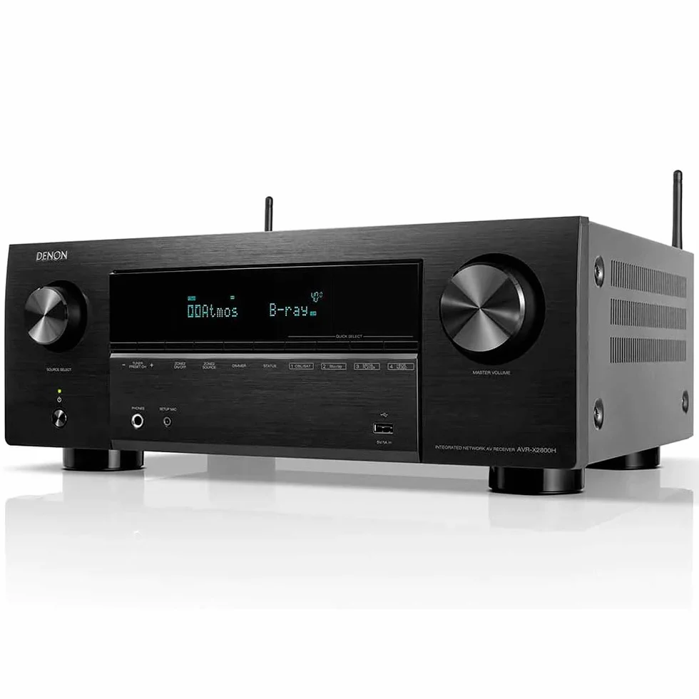 Denon AVR-X2800H ricevitore AV 7.2 canali 8K HDMI Dolby Atmos DTS:X Bluetooth WLAN AirPlay 2 HEOS nero