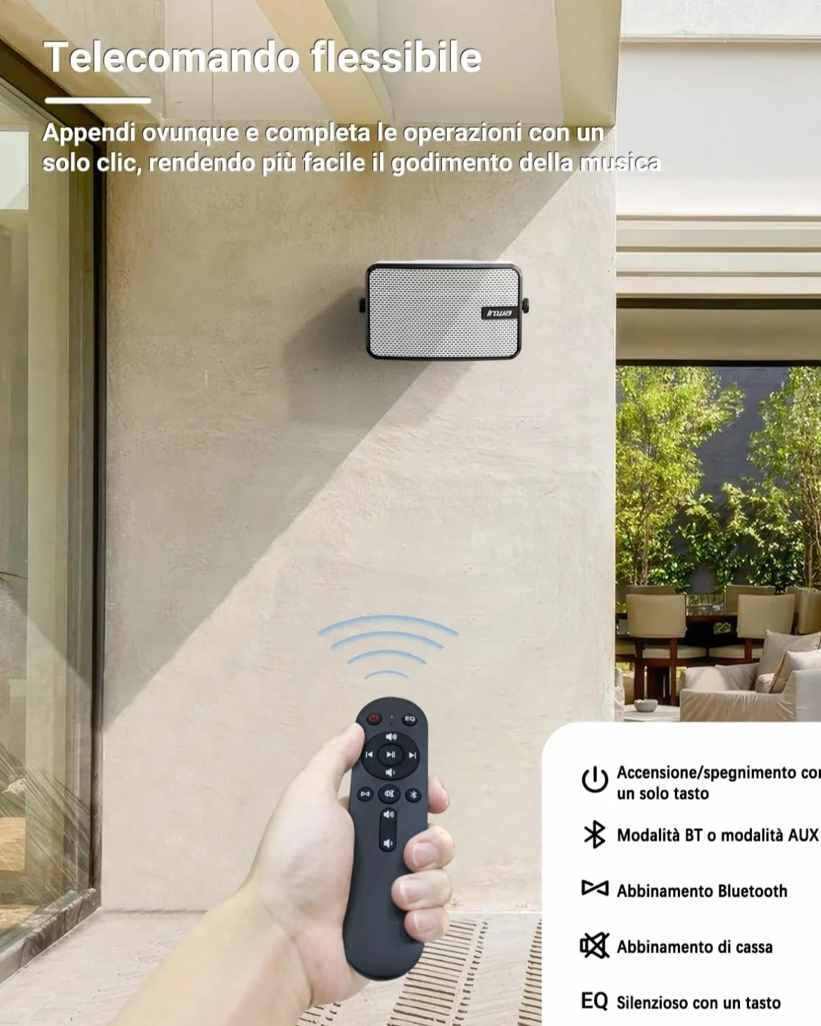 Inwa Cassa Bluetooth Esterni 400W IPX5 Impermeabile Wireless Sistema Audio 2 Pezzi Sync Speaker 2025